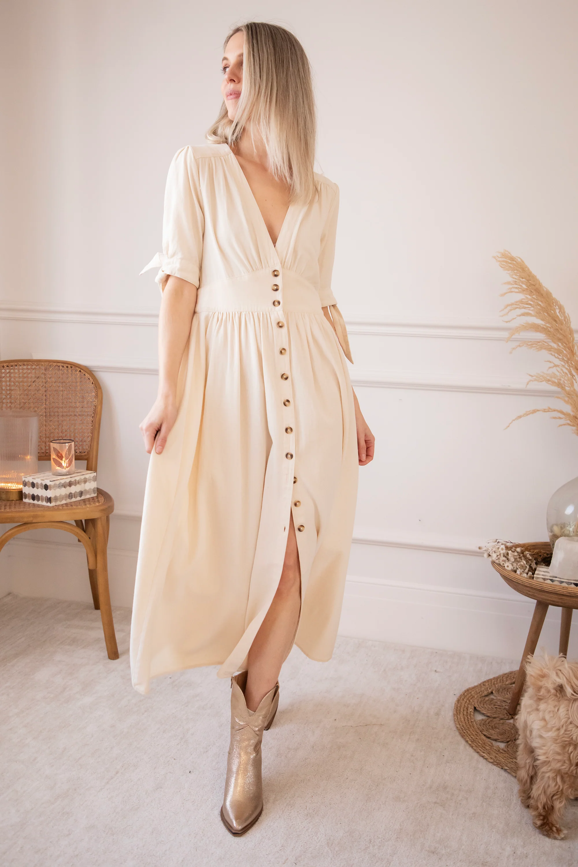 Jeanne Beige - Maxi Jurk - Image 11