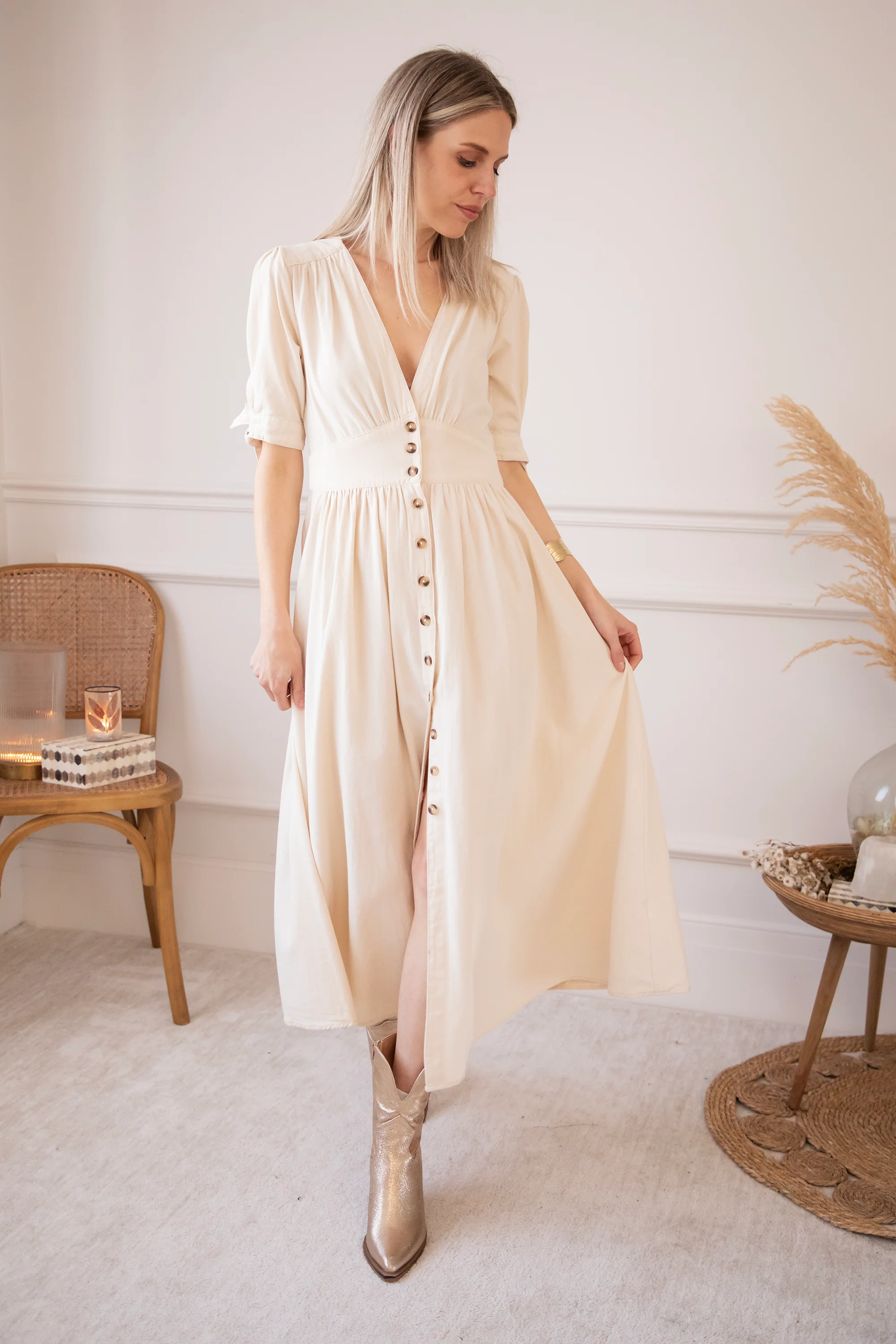 Jeanne Beige - Maxi Jurk - Image 12