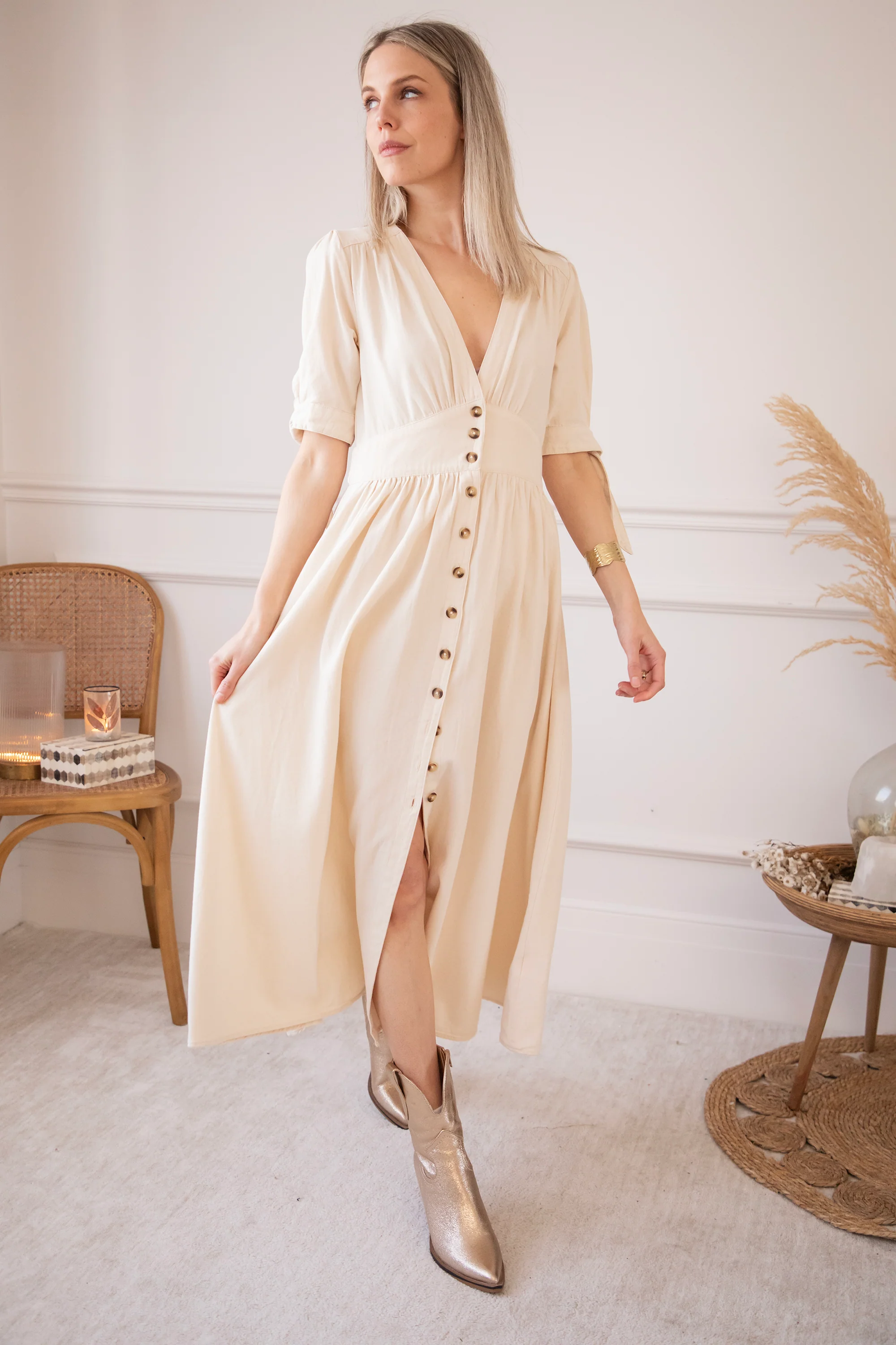 Jeanne Beige - Maxi Jurk - Image 14