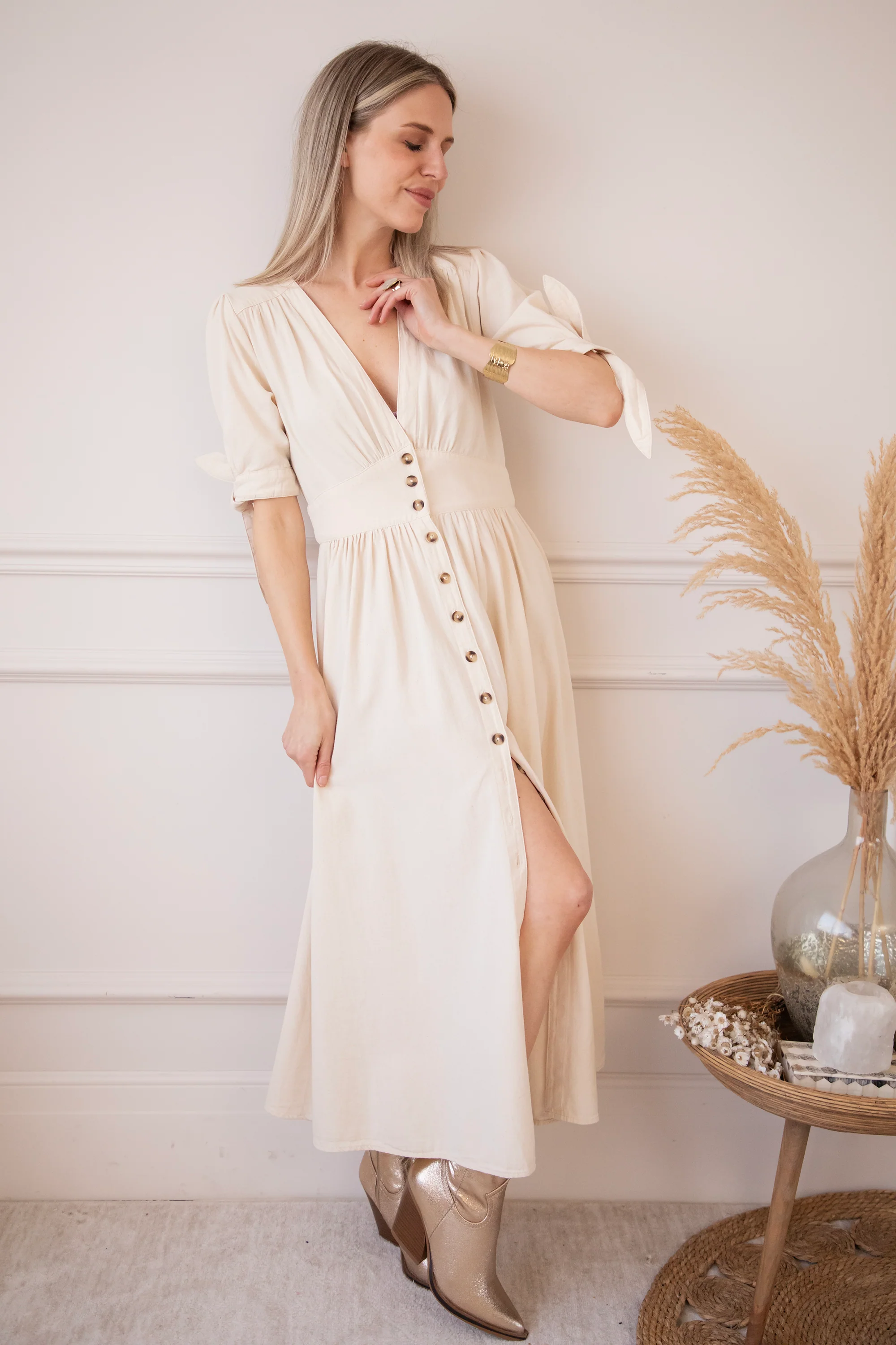 Jeanne Beige - Maxi Jurk - Image 15