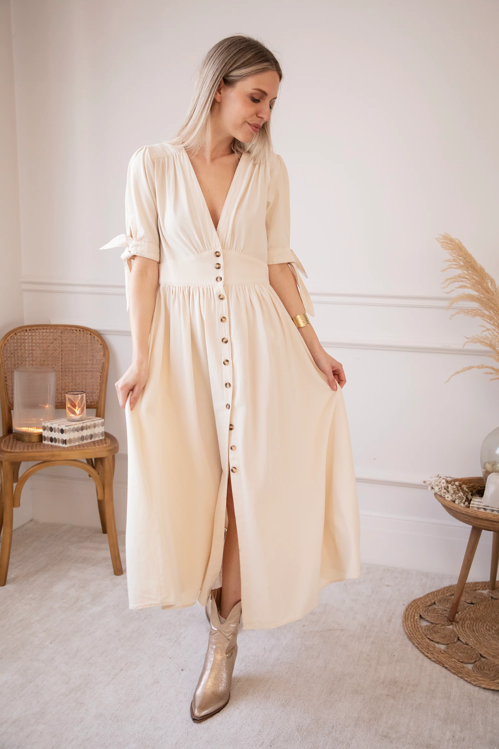 Jeanne Beige - Maxi Jurk - Image 3