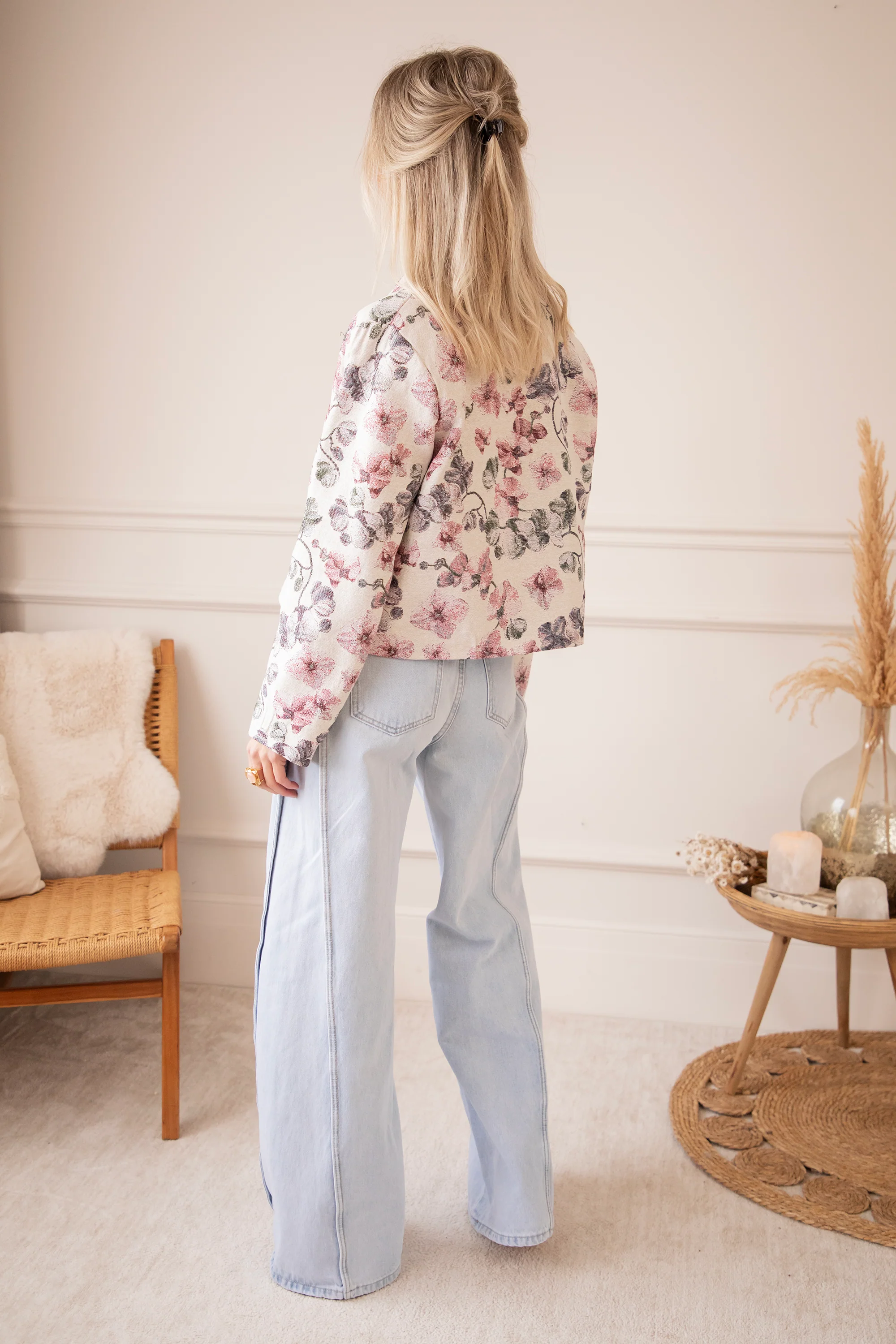 Ezra Bloom Beige/Pink - Jacket - Image 7