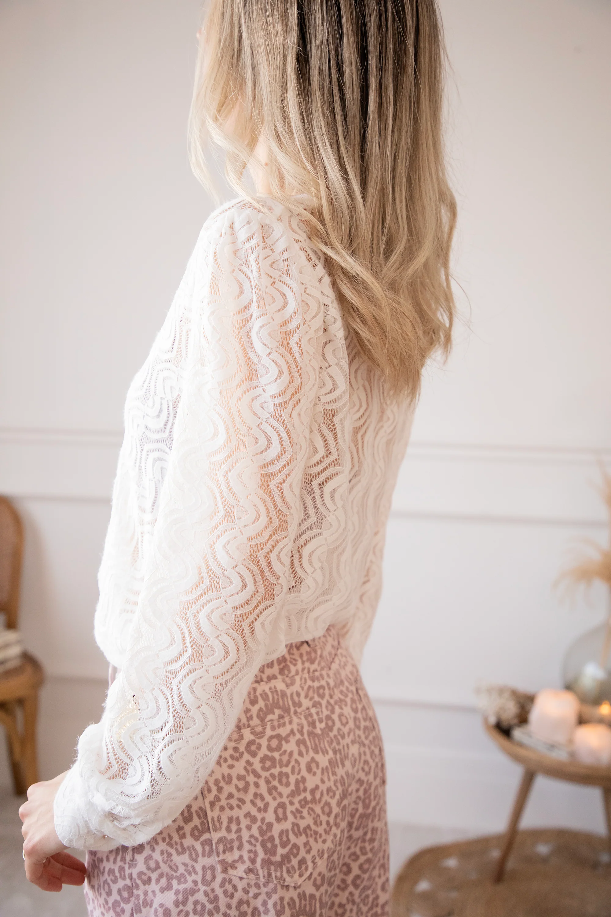 Fine Twist White - Blouse - Image 8