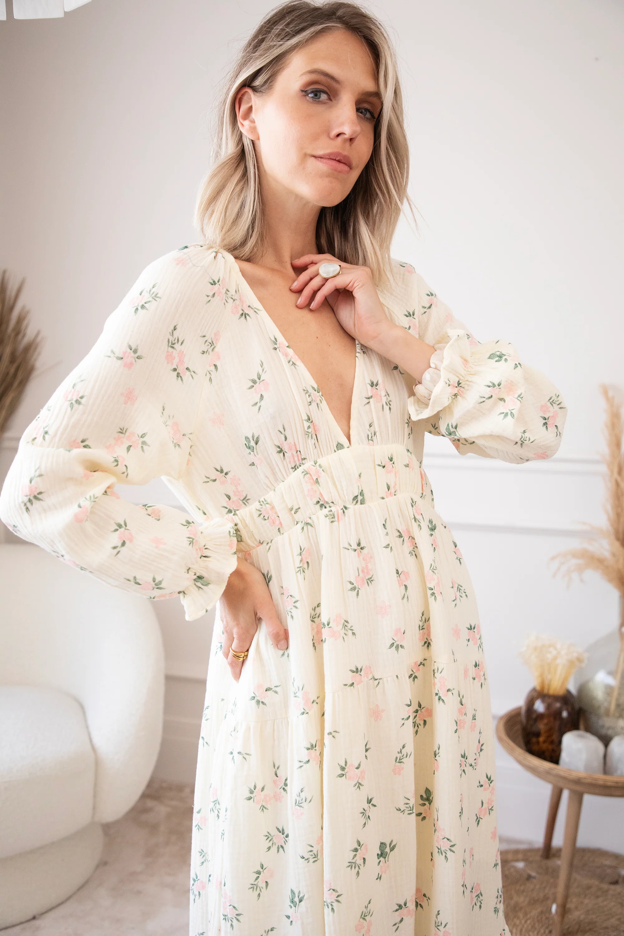 Florette Beige - Maxi Jurk - Image 8