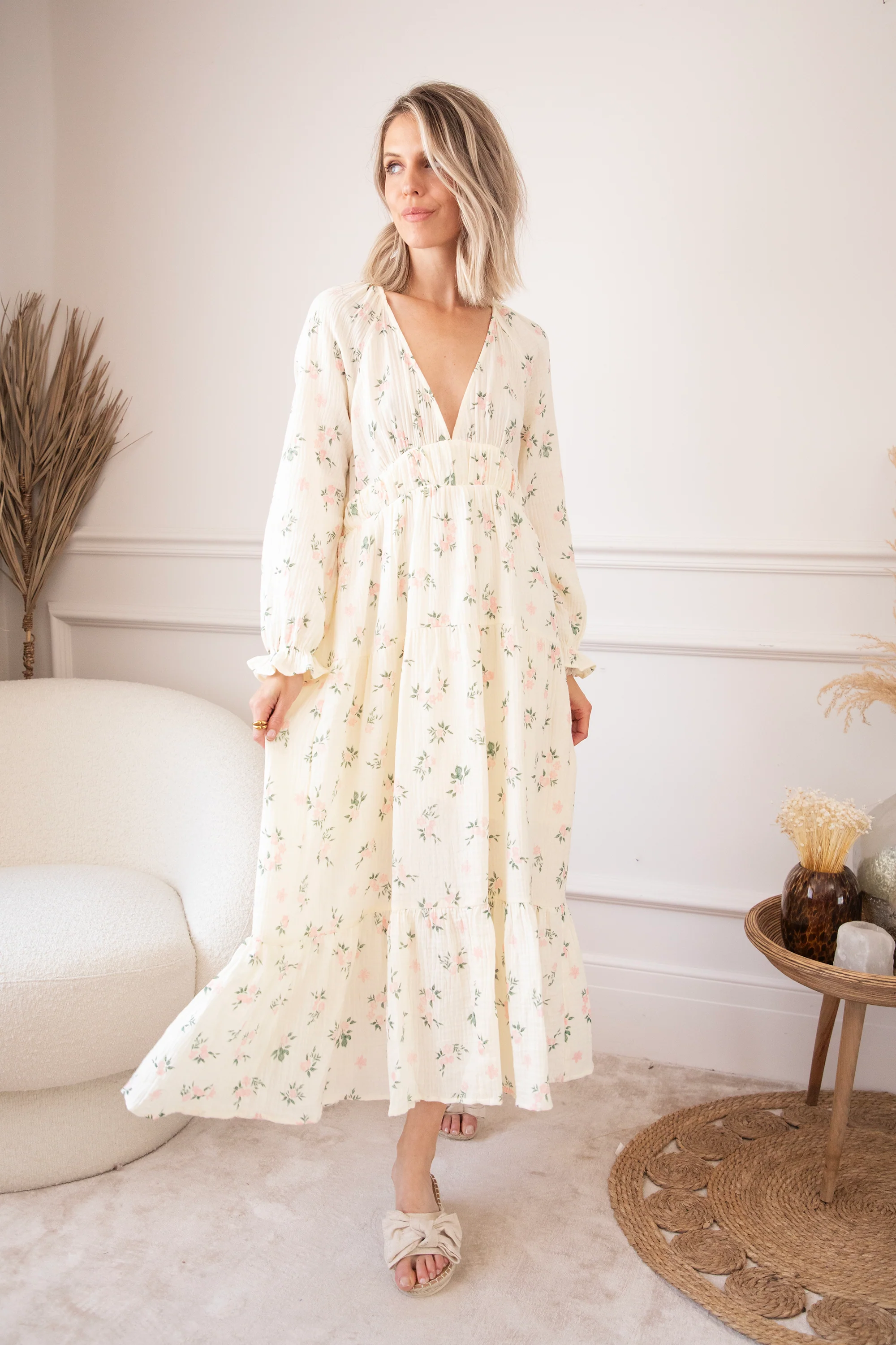 Florette Beige - Maxi Jurk - Image 9