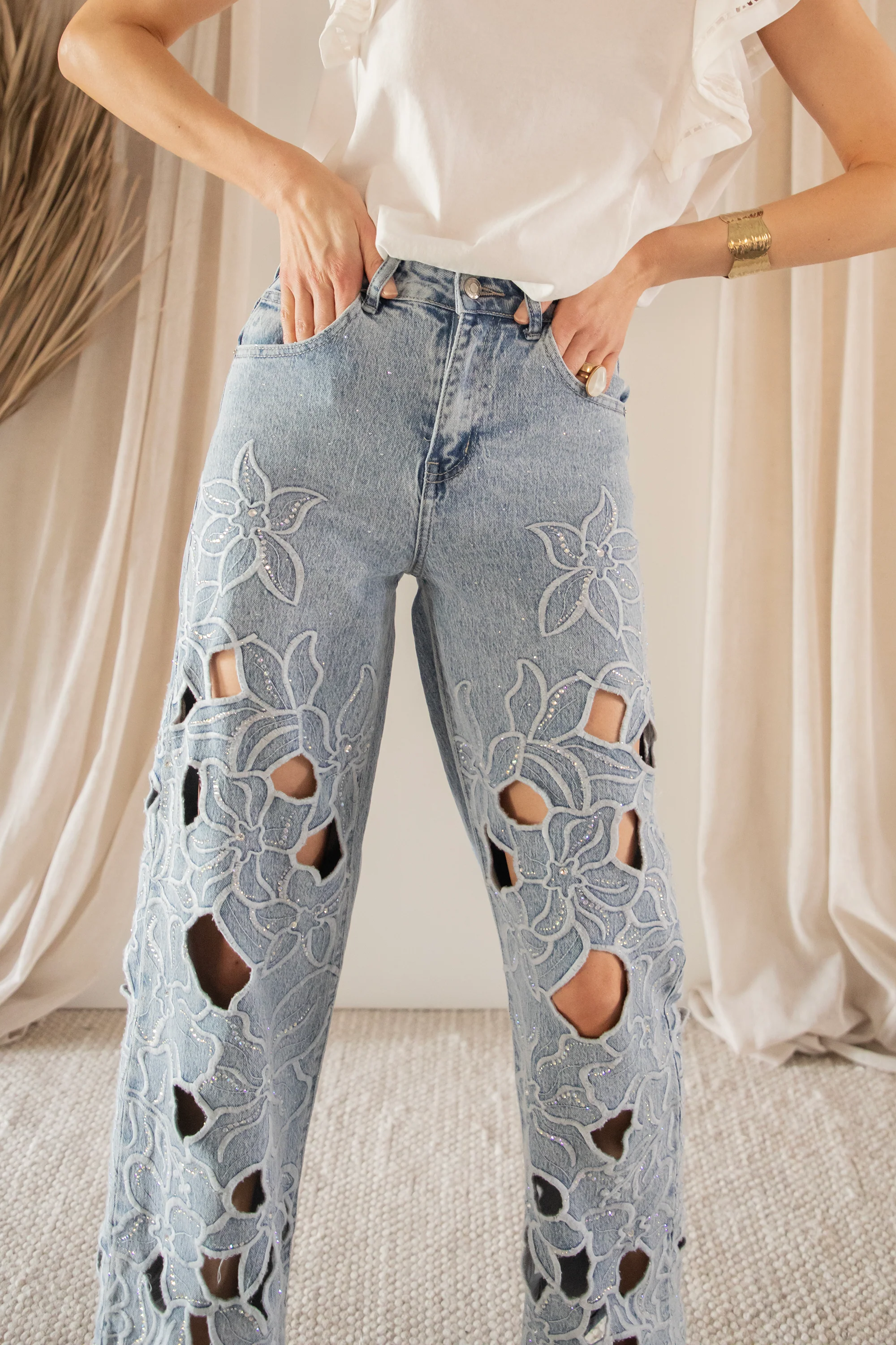 Flower Fantasy Blue - Jeans - Image 11