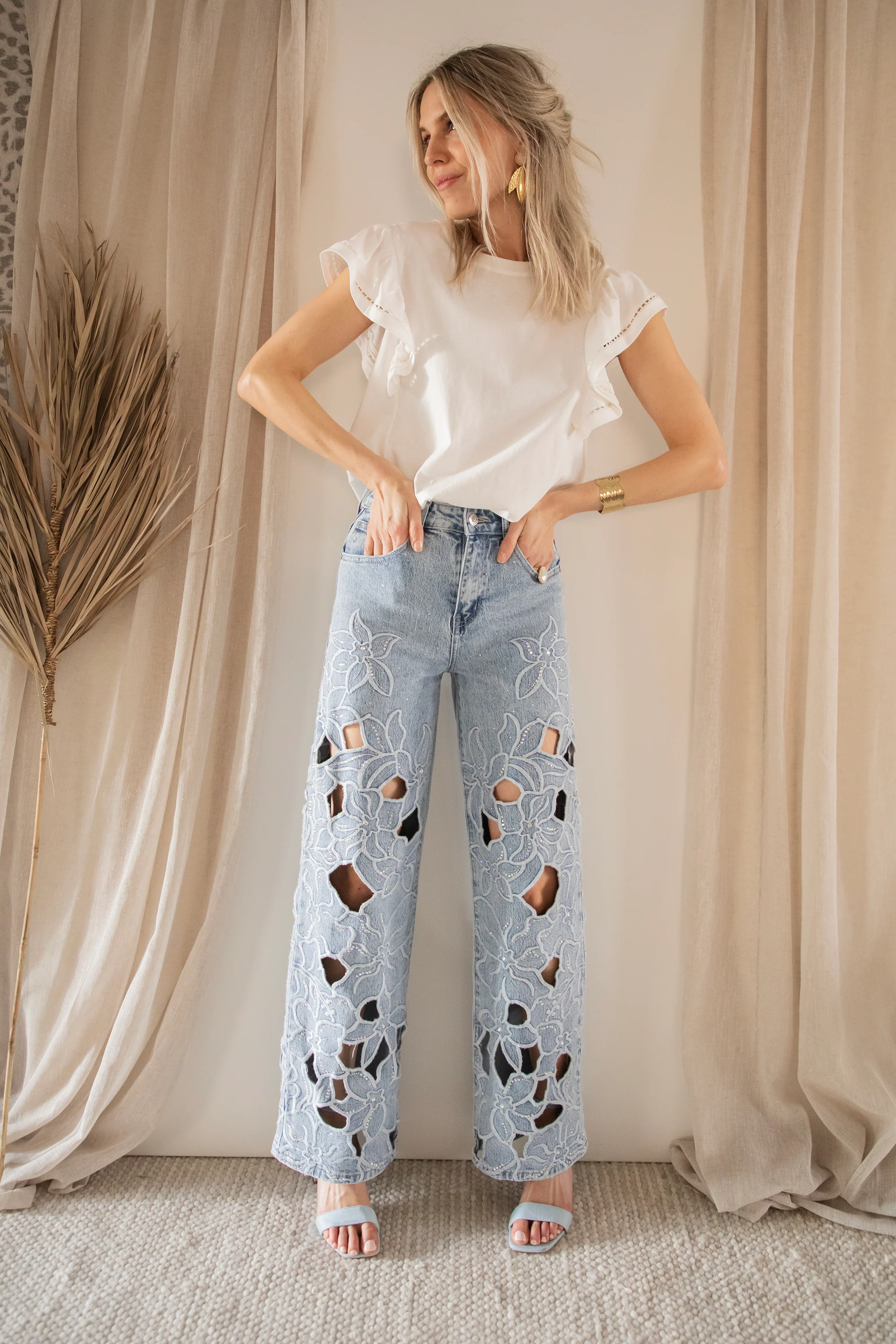 Flower Fantasy Blue - Jeans - Image 13