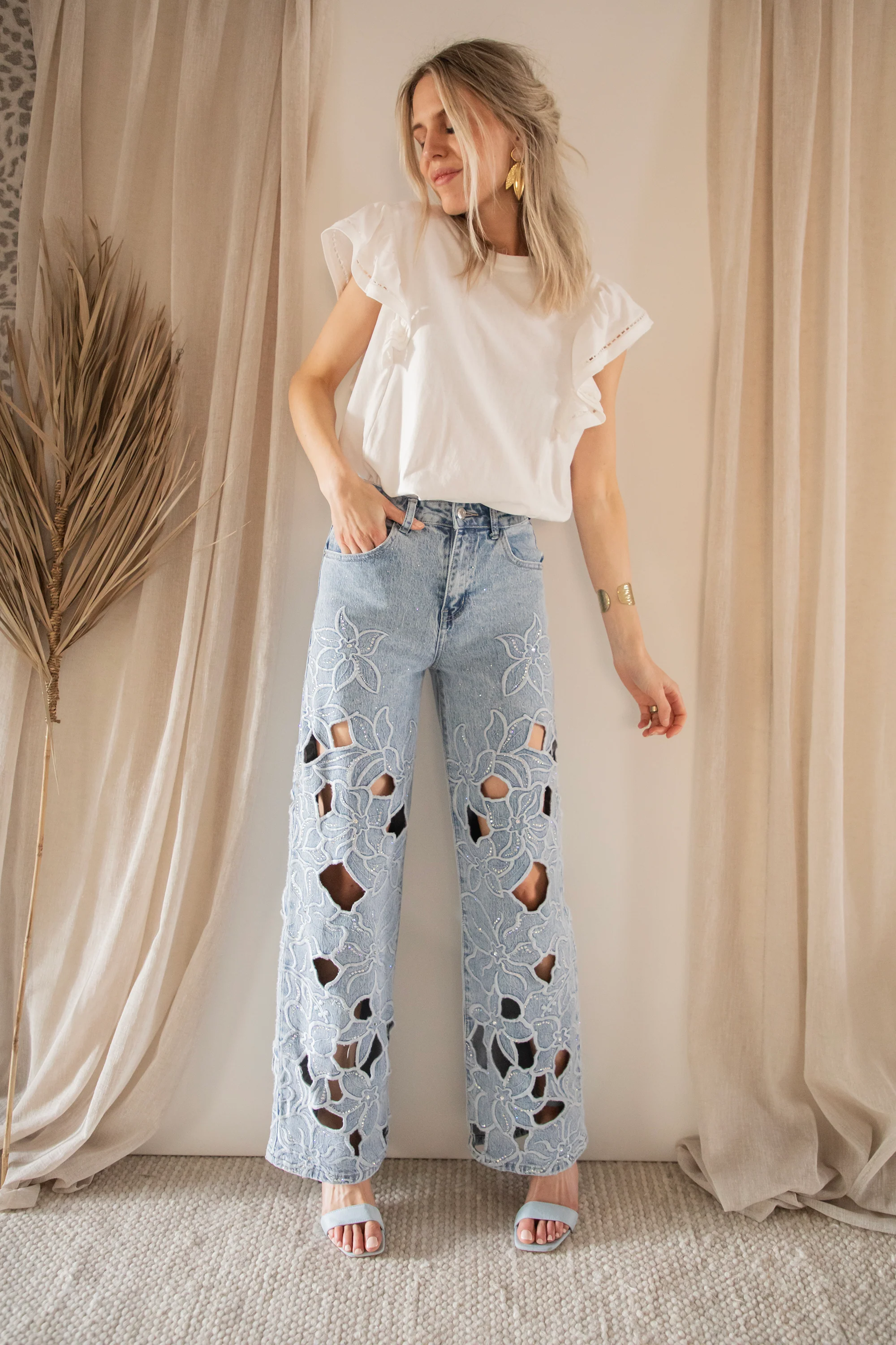 Flower Fantasy Blue - Jeans - Image 14