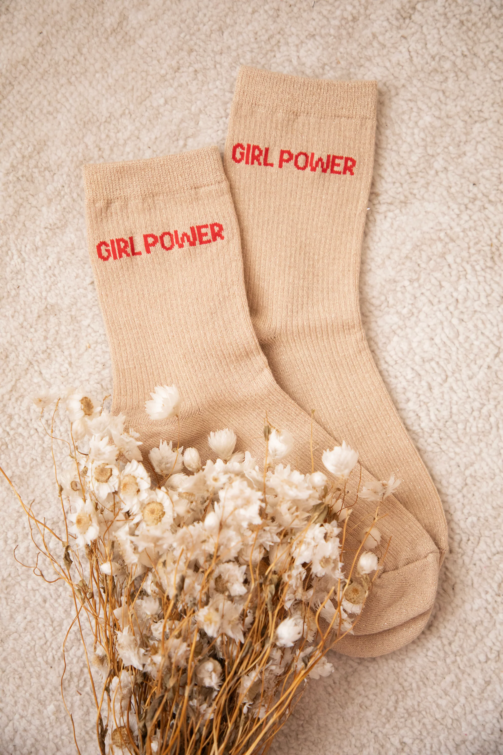 Girl Power Moves Beige/Red - Sokken - Image 3