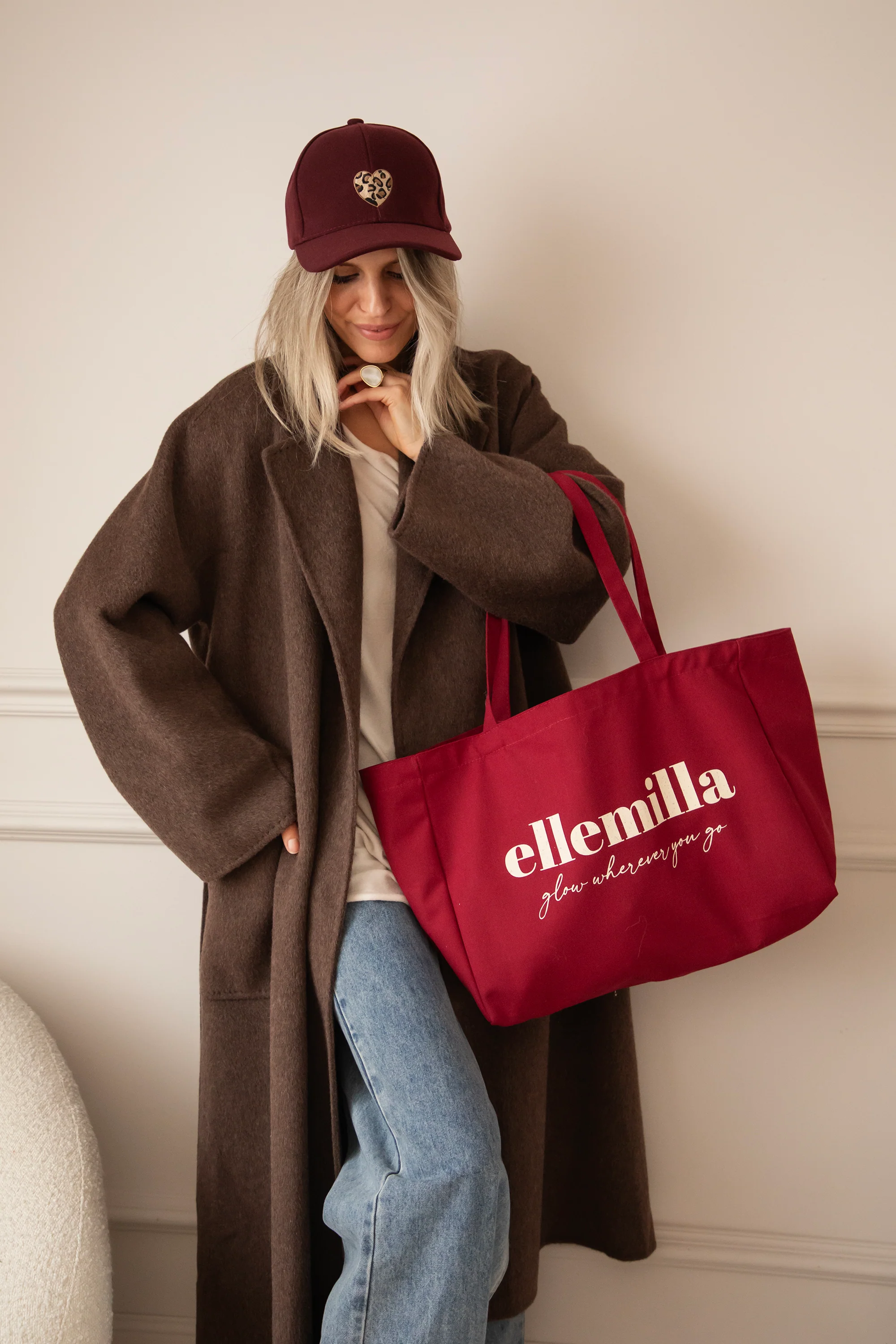 Glow Wherever You Go Bordeaux - Canvas Tas - Image 11