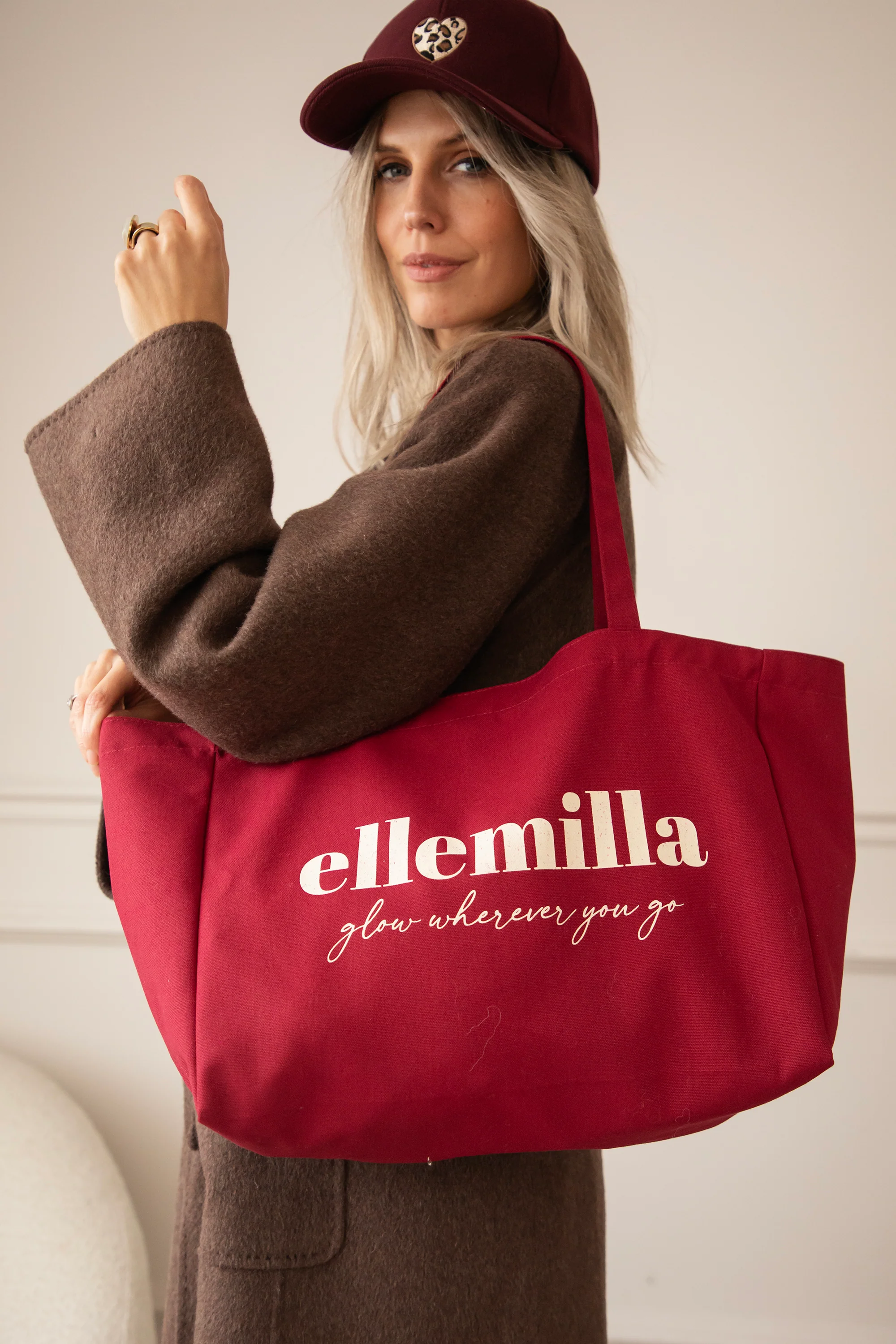Glow Wherever You Go Bordeaux - Canvas Tas - Image 13