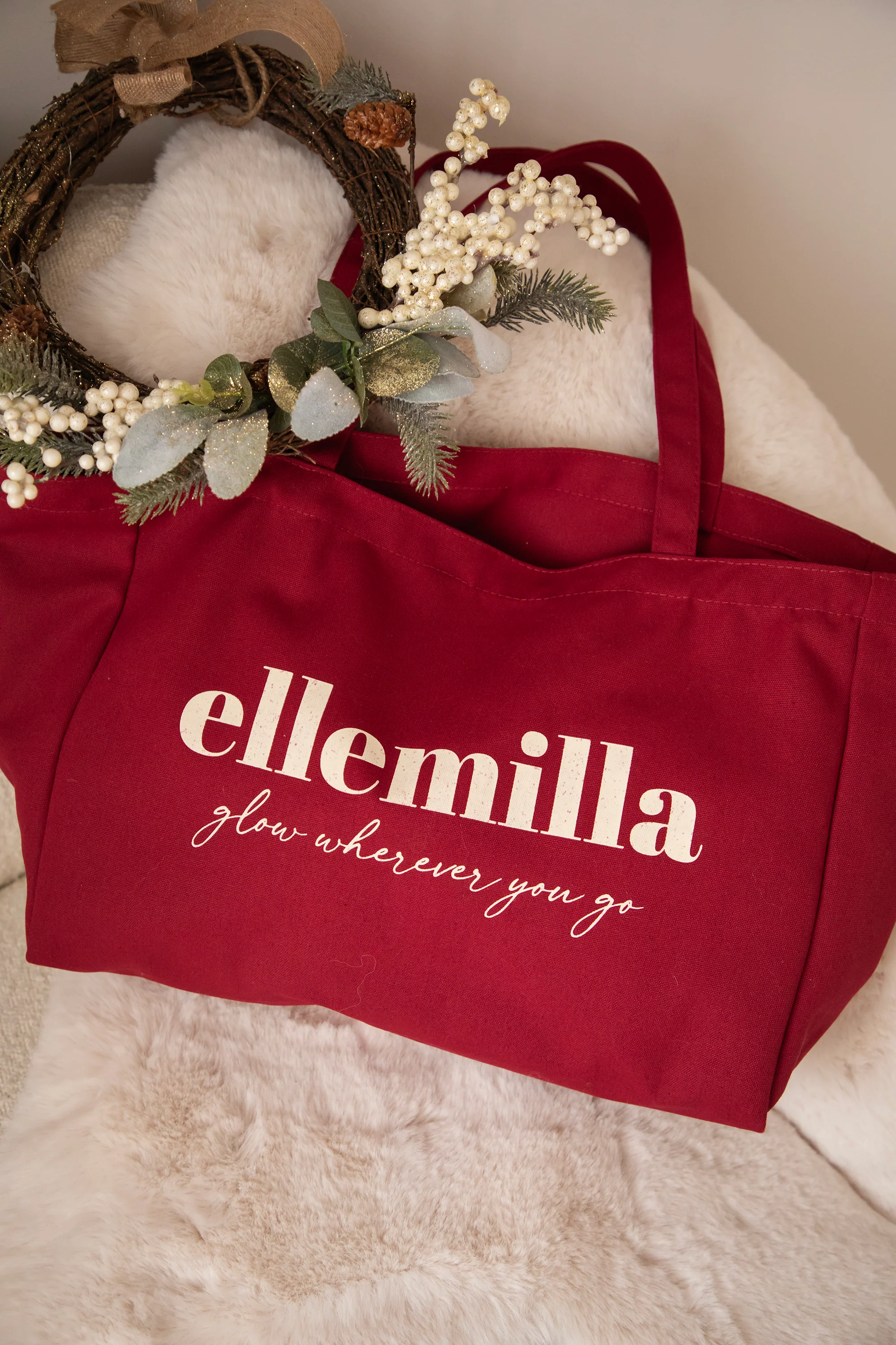 Glow Wherever You Go Bordeaux - Canvas Tas - Image 6