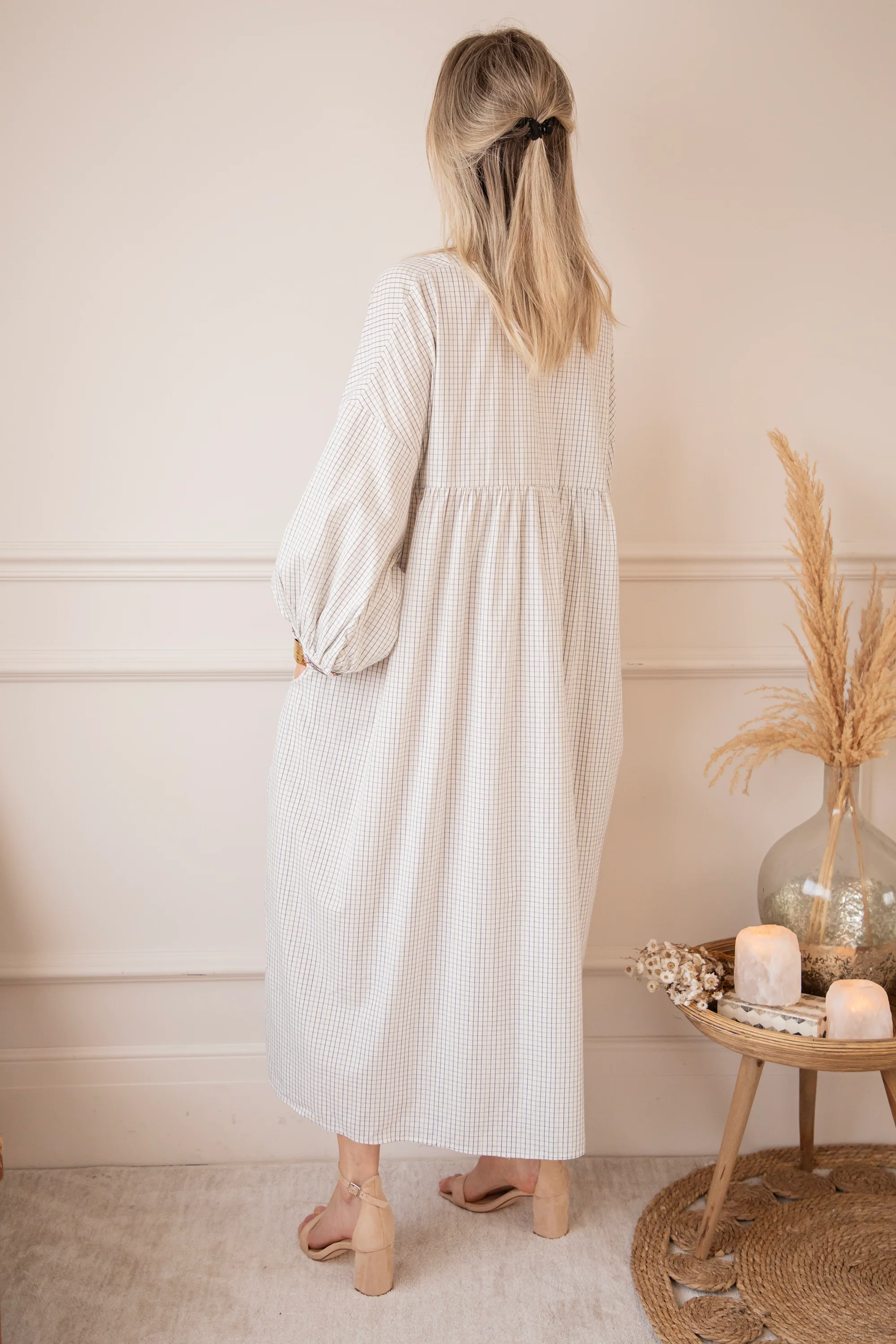 Grid & Grow Dark Blue - Maxi Jurk - Image 13
