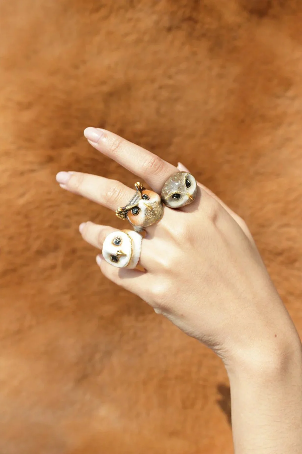 Happy Owl Brown - Ring - Image 7