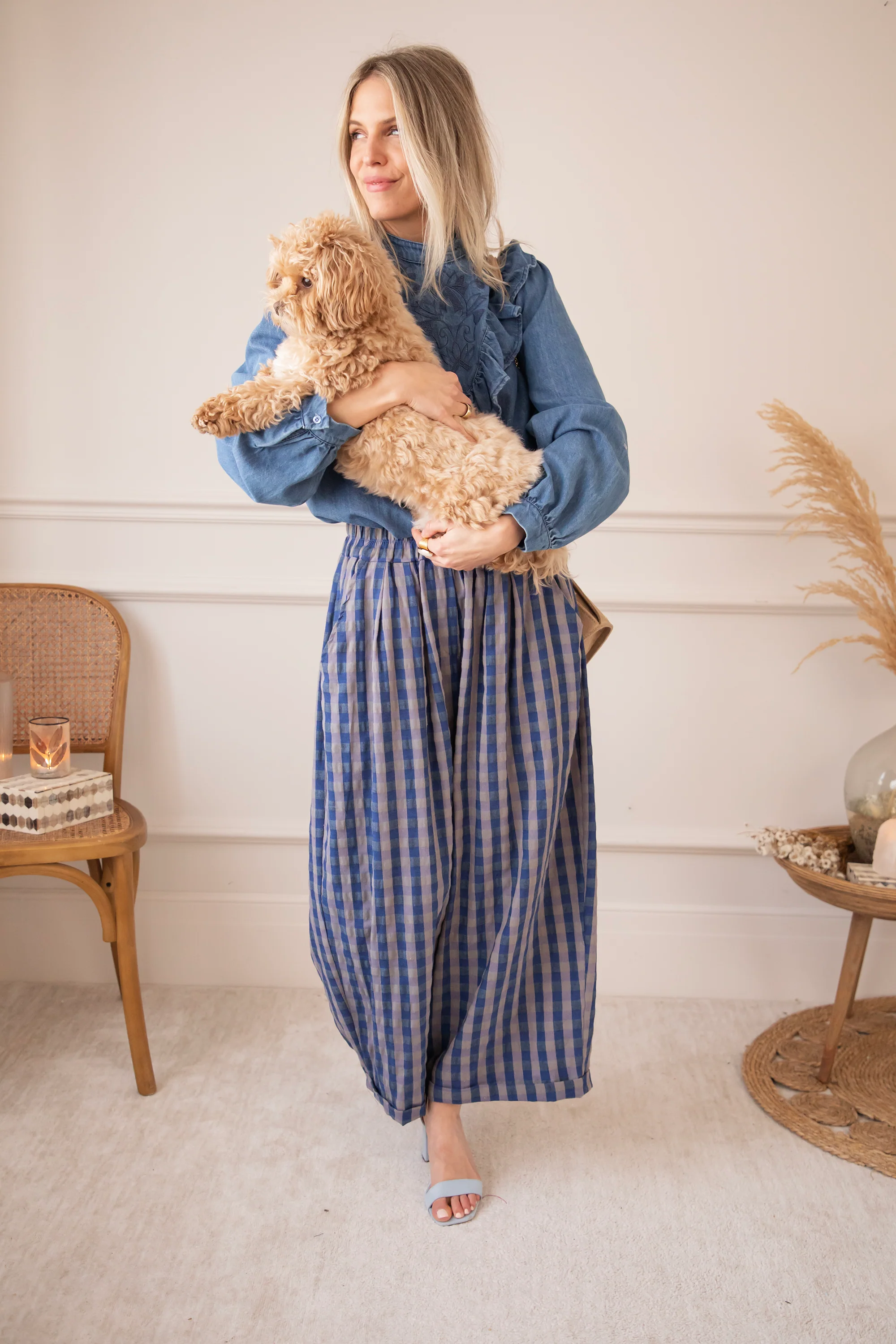 Jeany Ruche Blue - Blouse - Image 16