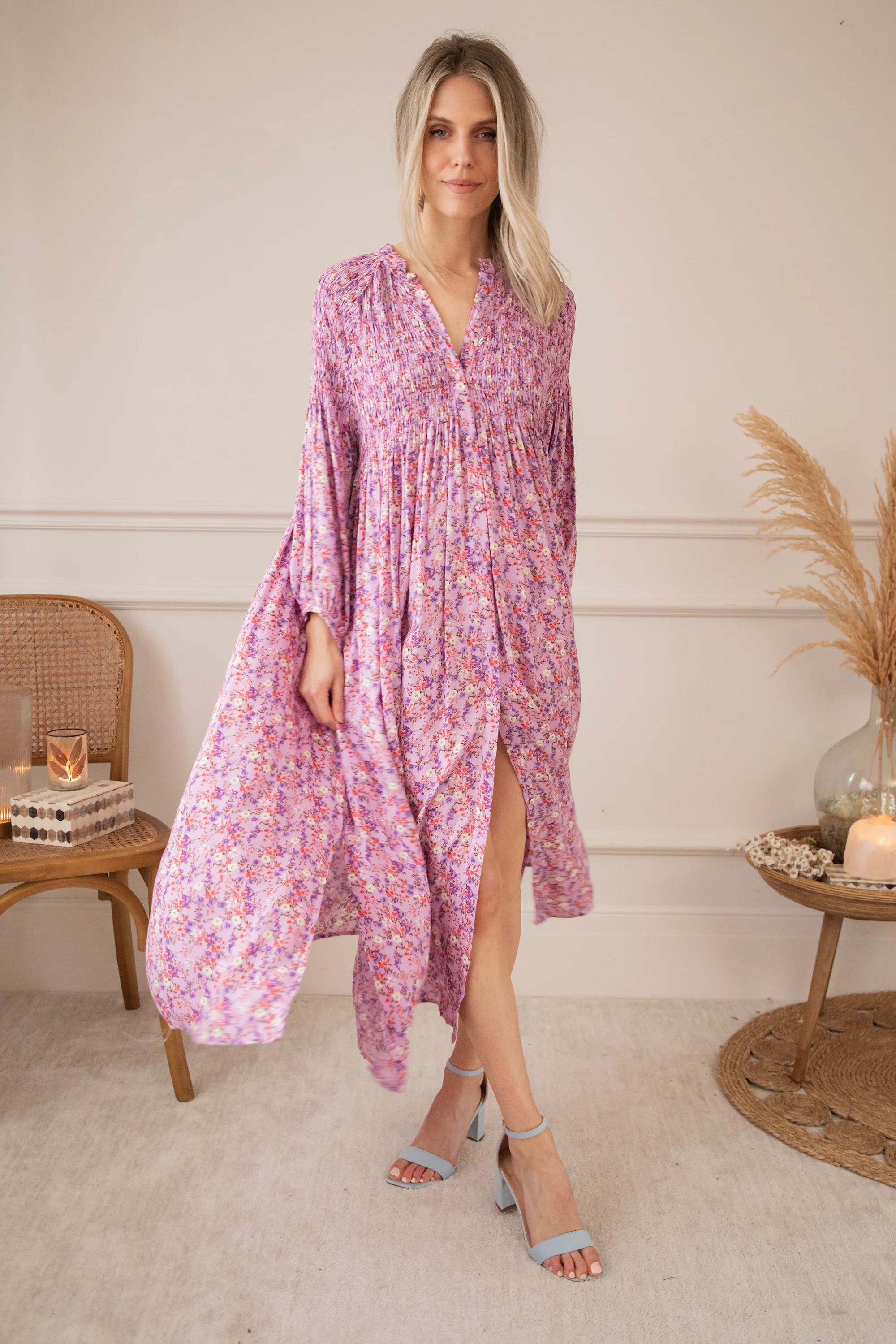 Joyce Bloom Girly Pink - Maxi Jurk - Image 12