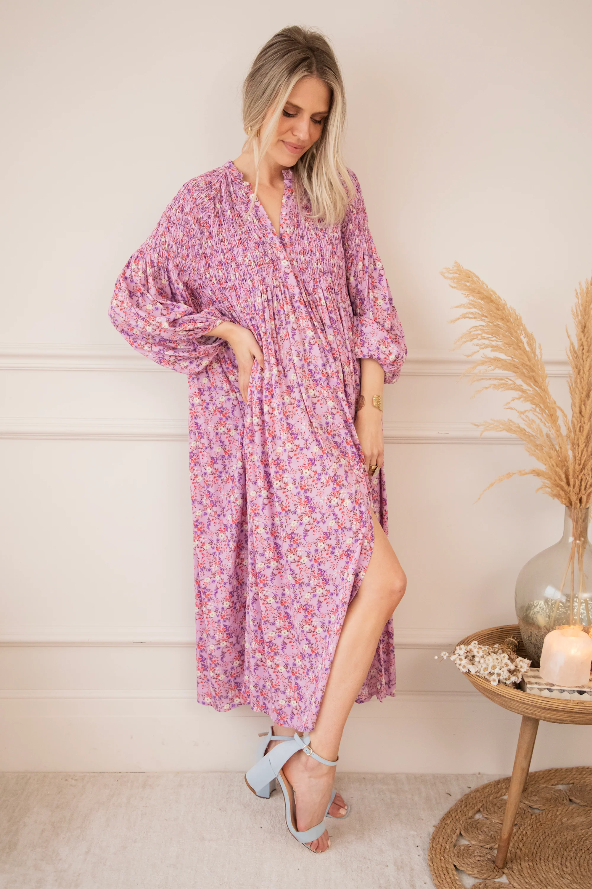 Joyce Bloom Girly Pink - Maxi Jurk - Image 3