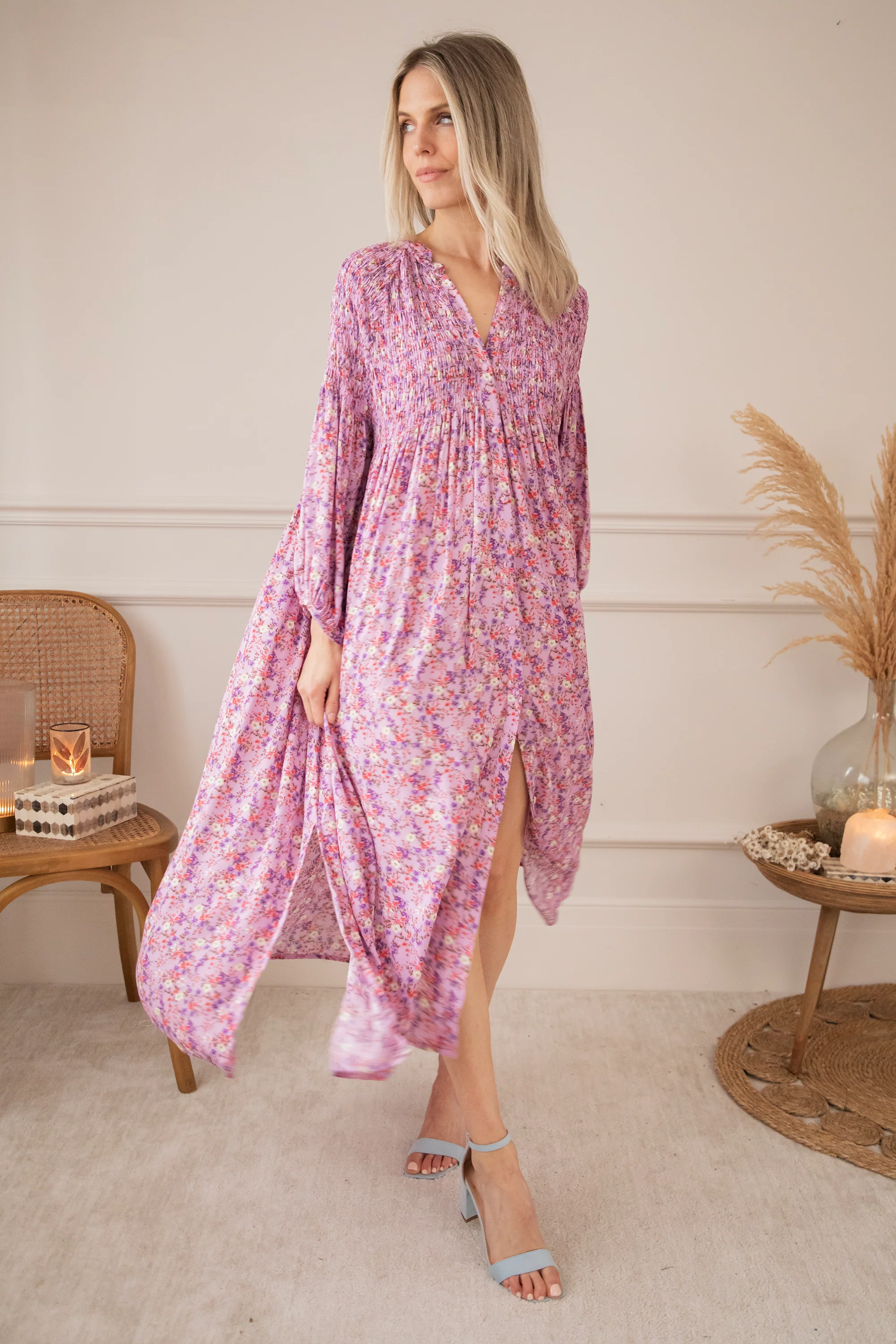 Joyce Bloom Girly Pink - Maxi Jurk - Image 5