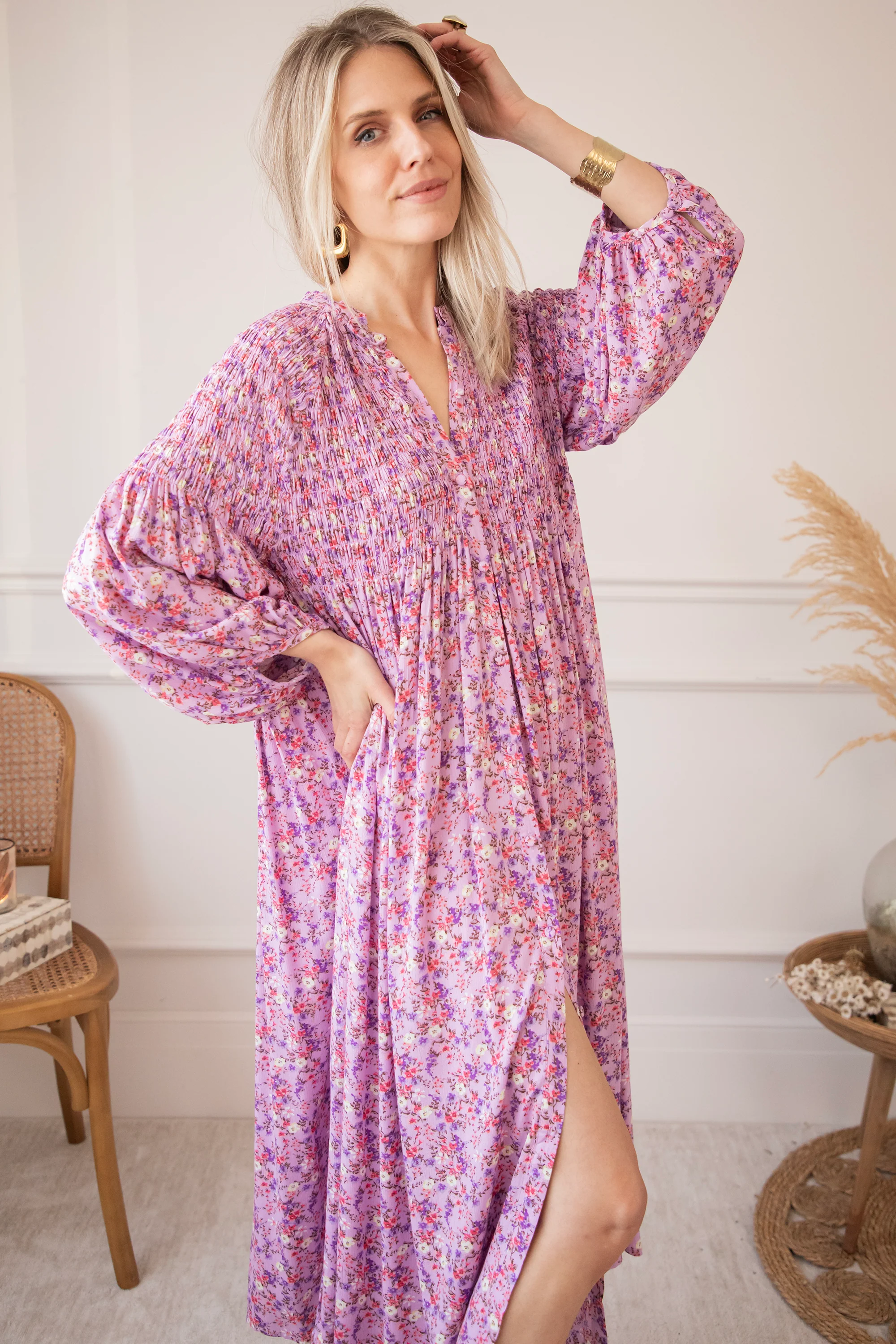 Joyce Bloom Girly Pink - Maxi Jurk - Image 6