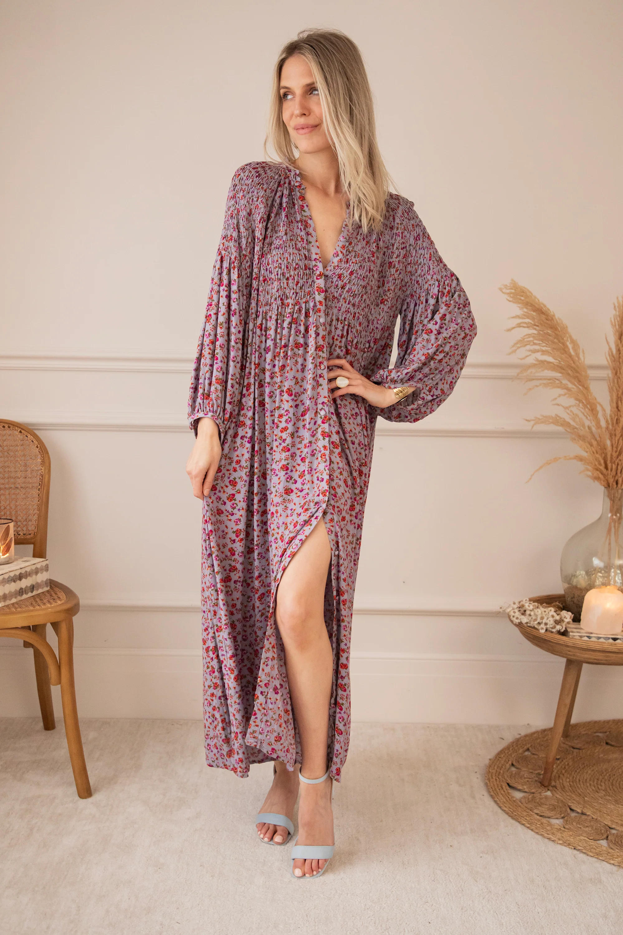 Joyce Bloom Lila - Maxi Jurk - Image 10
