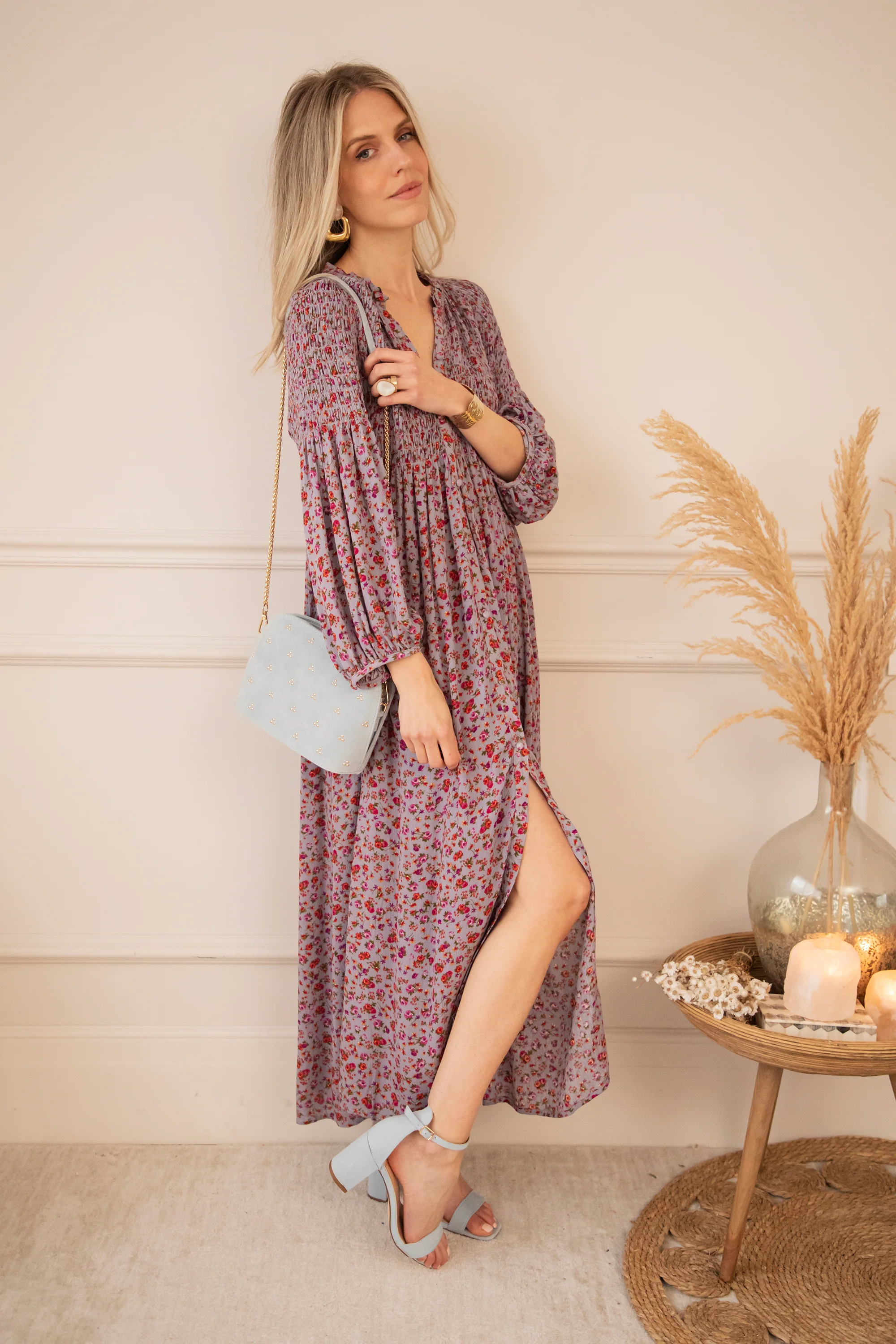 Joyce Bloom Lila - Maxi Jurk - Image 11