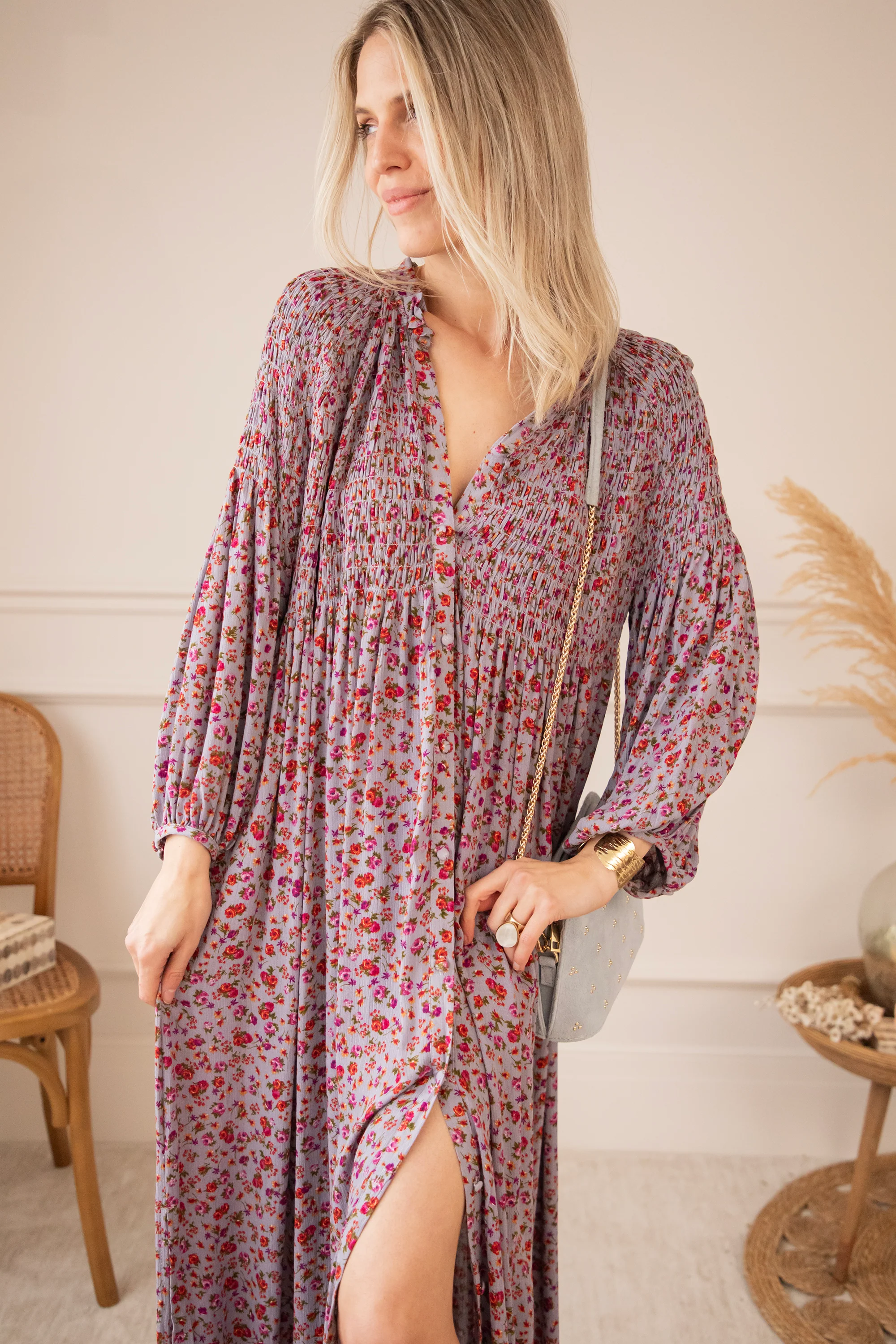 Joyce Bloom Lila - Maxi Jurk - Image 6