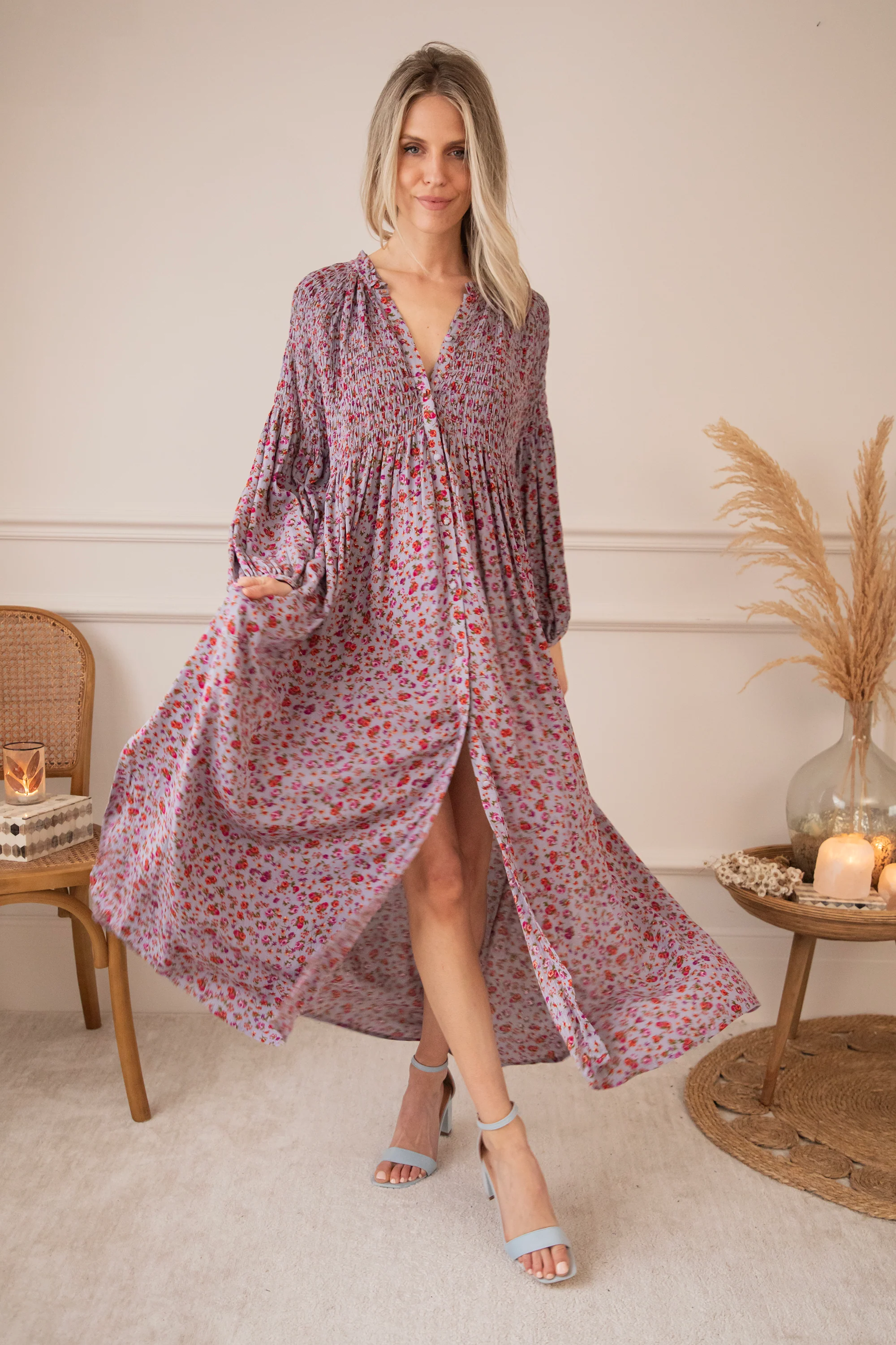 Joyce Bloom Lila - Maxi Jurk - Image 7