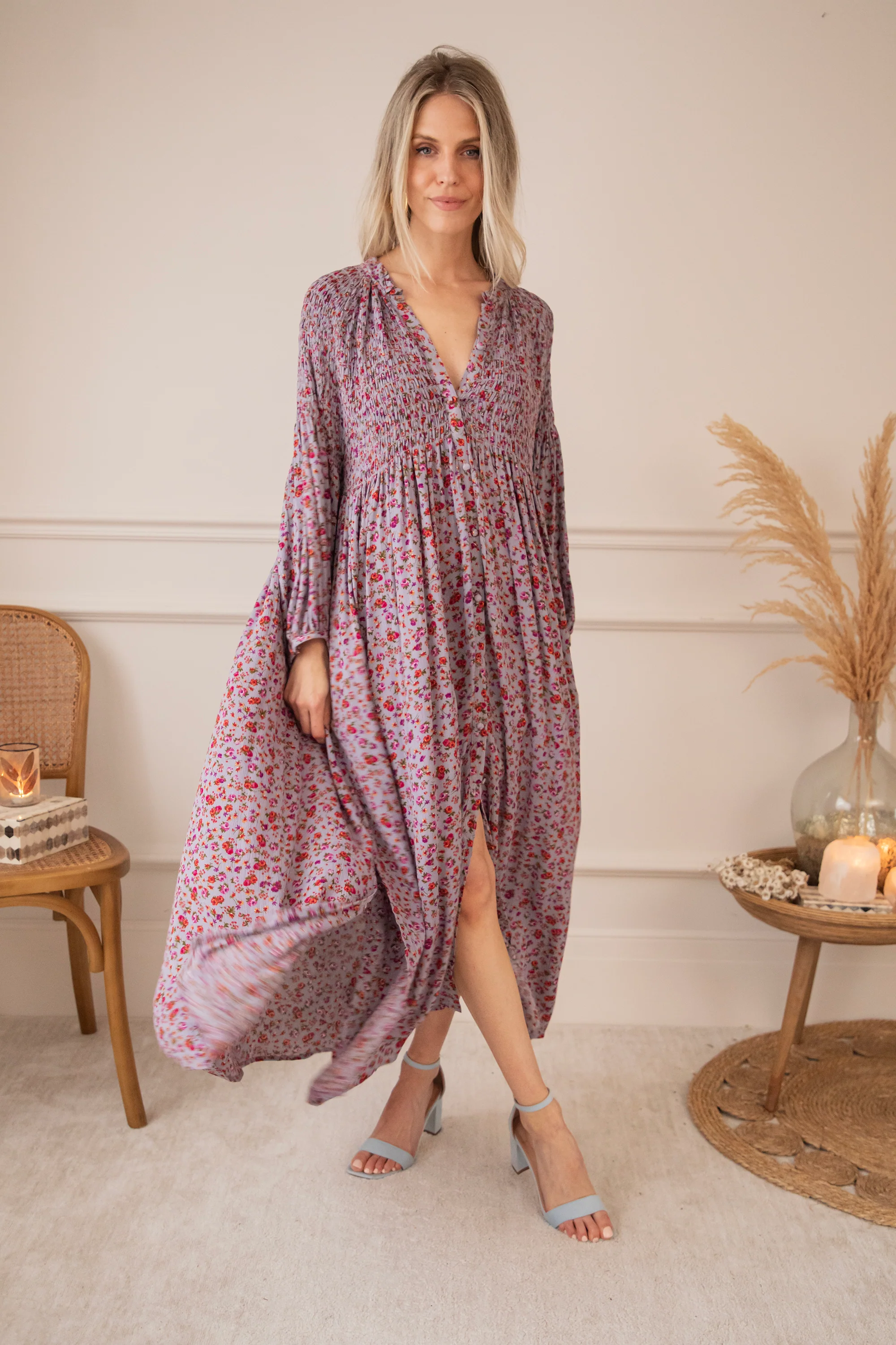 Joyce Bloom Lila - Maxi Jurk - Image 9
