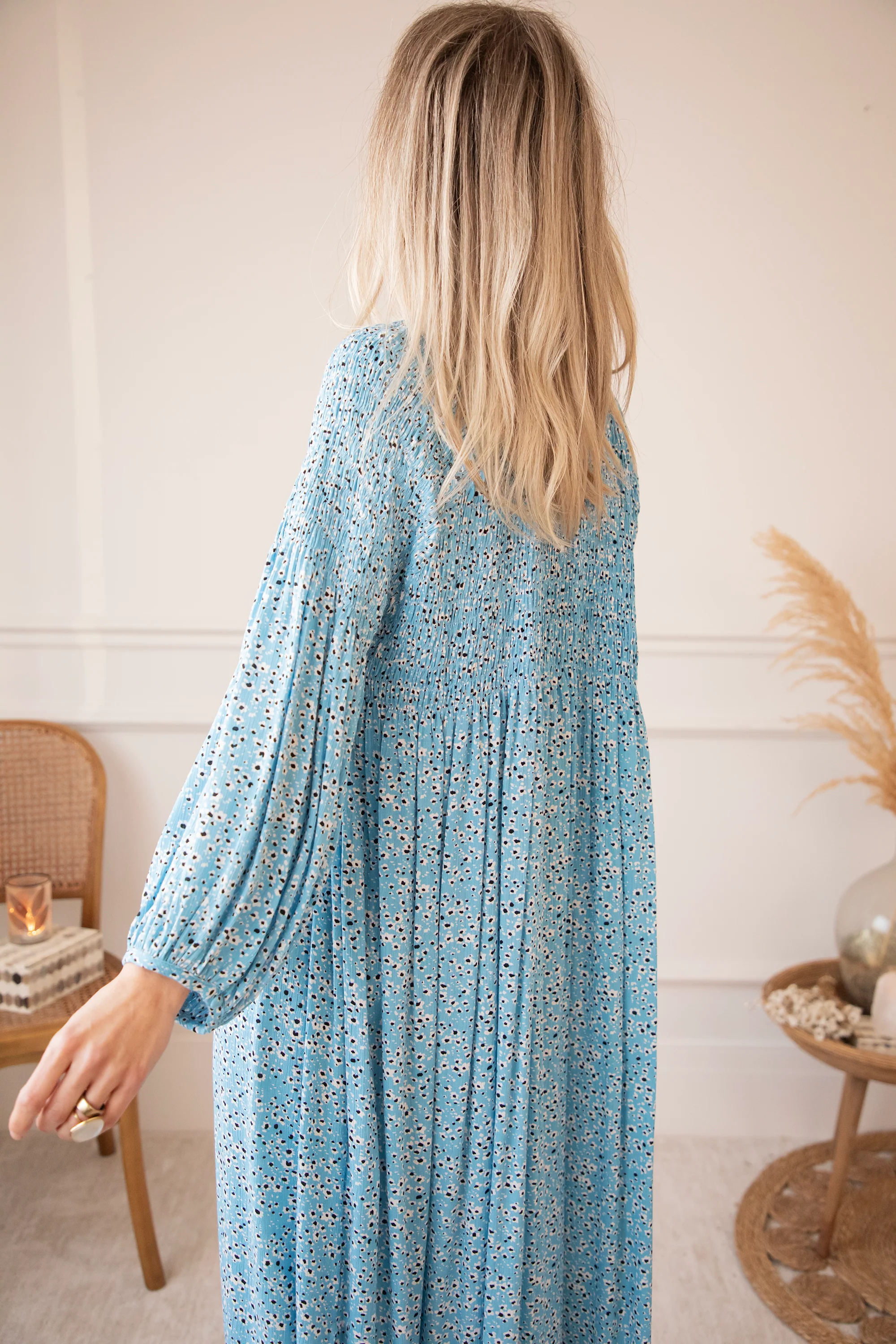 Joyce Bloom Sky Blue - Maxi Jurk - Image 10