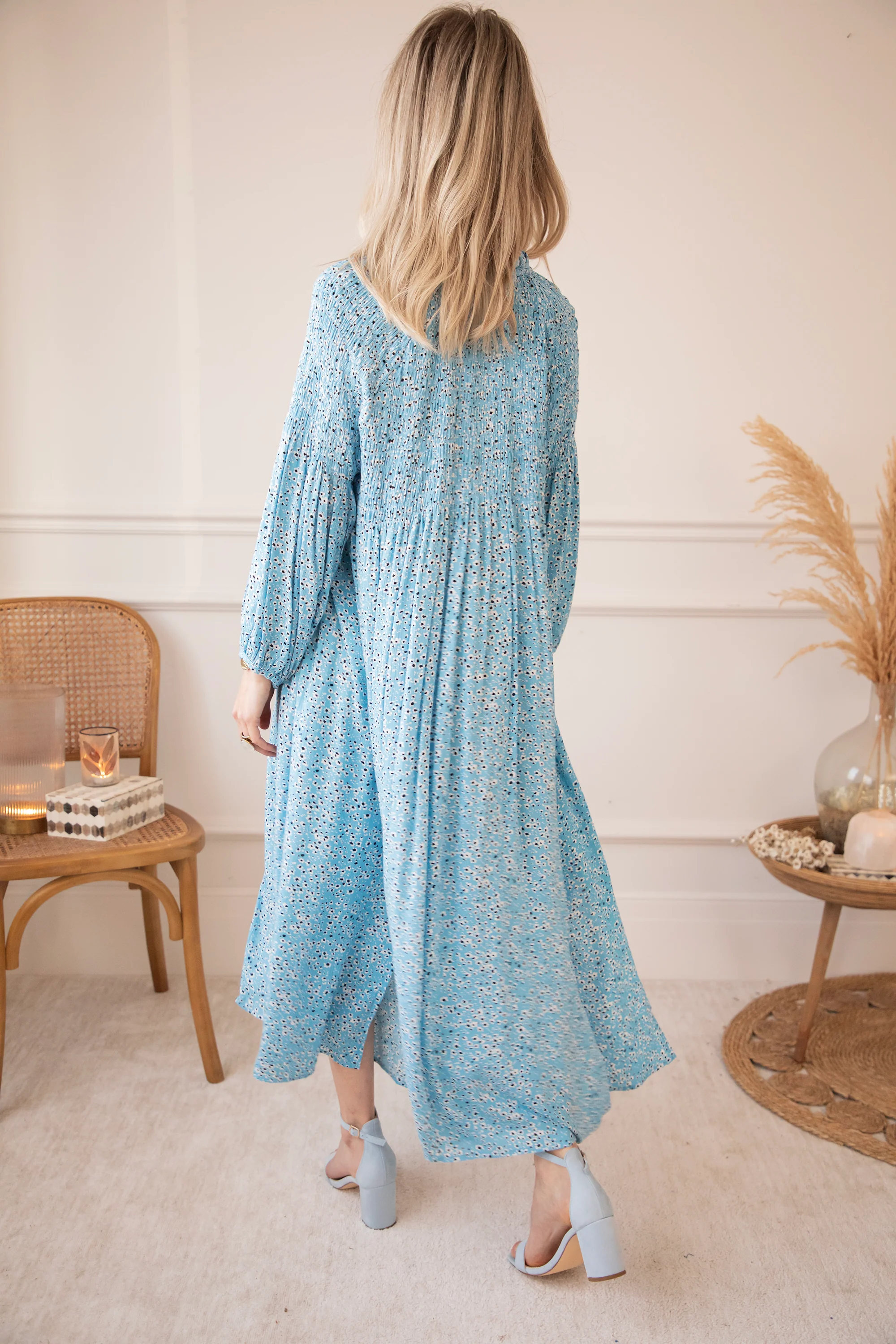 Joyce Bloom Sky Blue - Maxi Jurk - Image 9