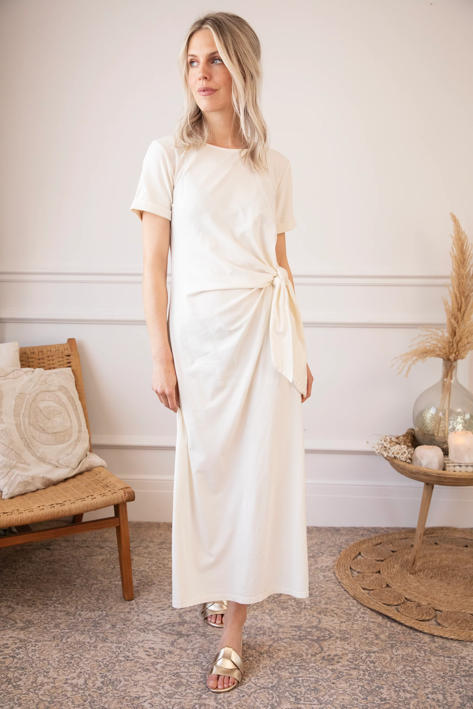 Katie Knot Beige - Maxi Jurk - Image 2
