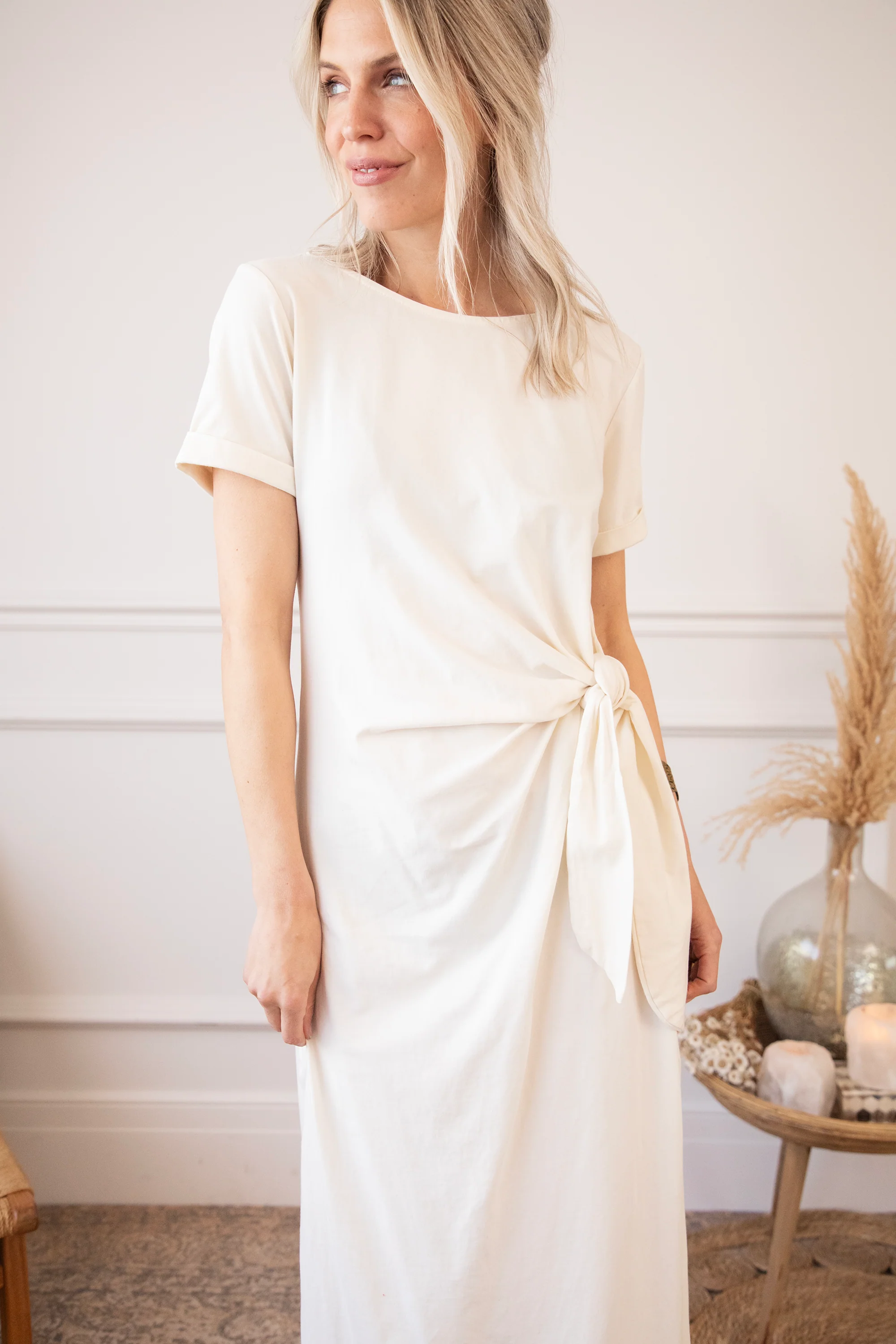 Katie Knot Beige - Maxi Jurk - Image 3