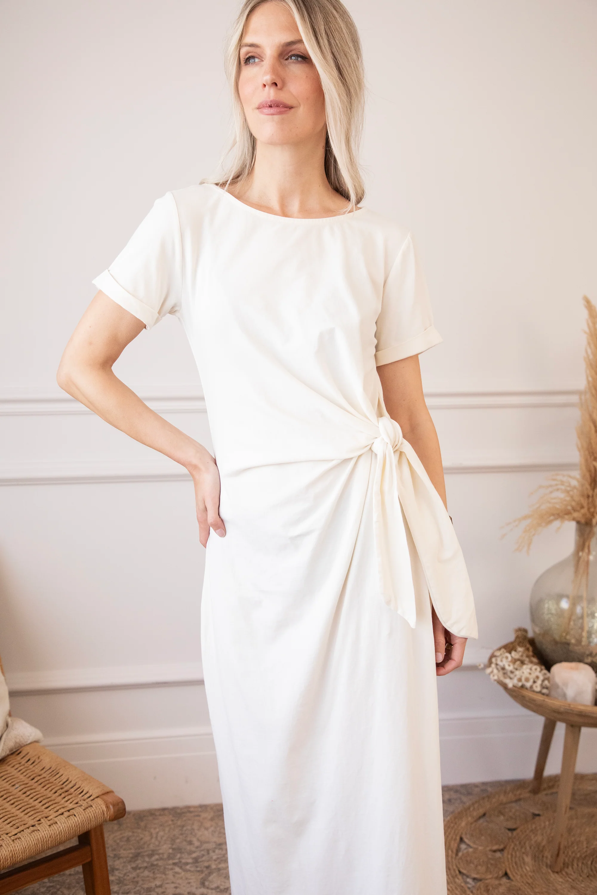 Katie Knot Beige - Maxi Jurk - Image 6