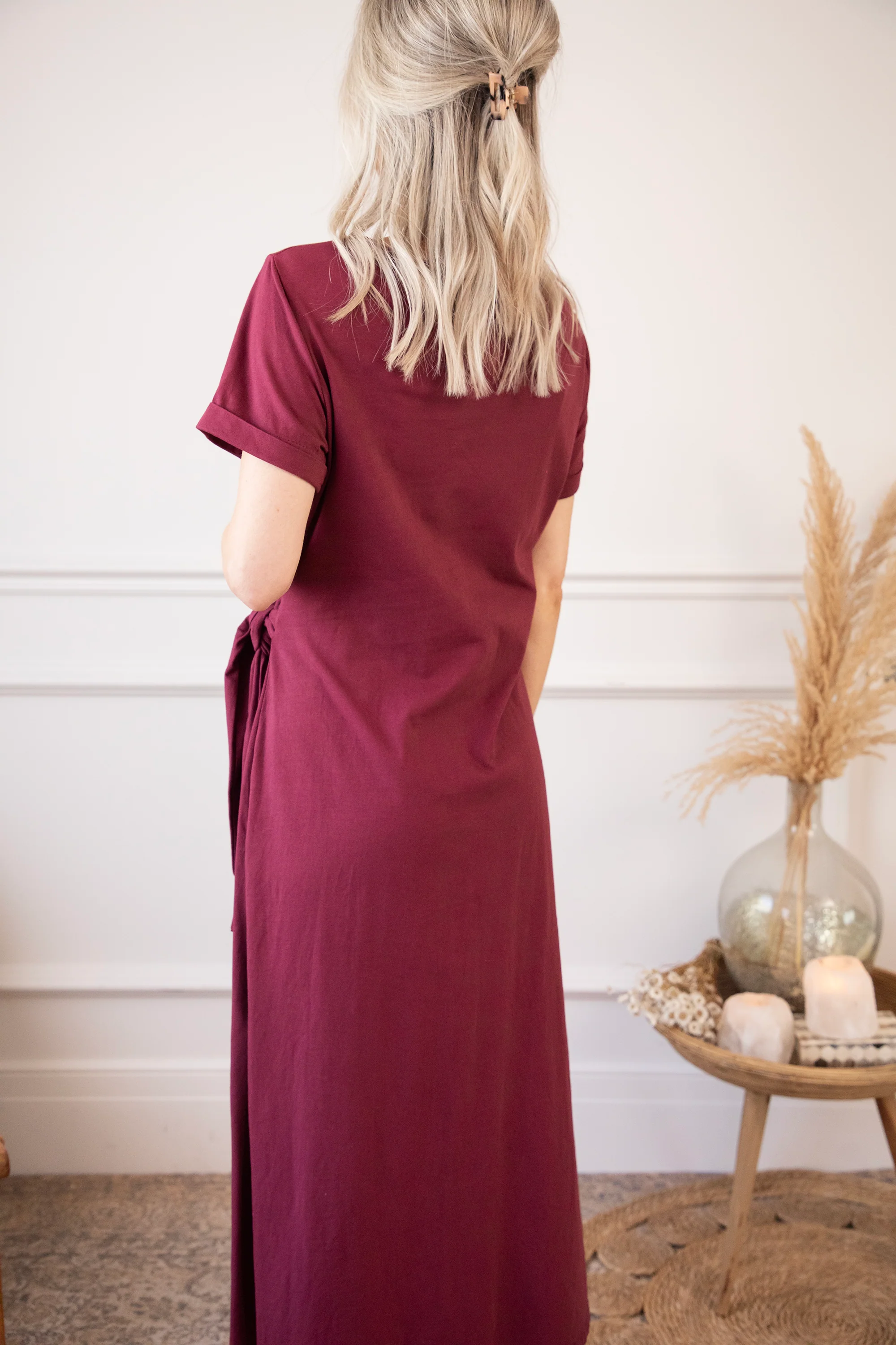Katie Knot Burgundy - Maxi Jurk - Image 8