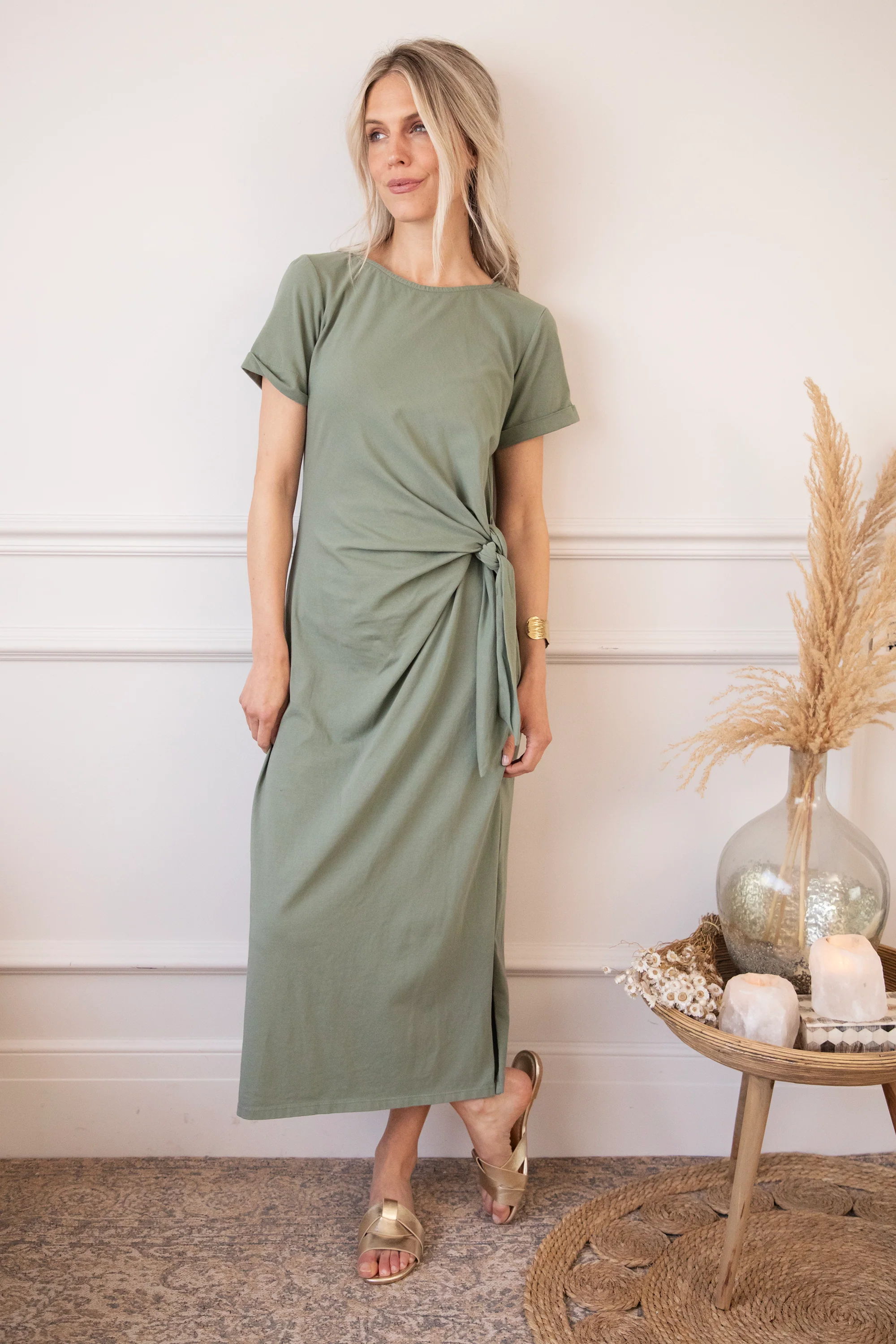 Katie Knot Kaki - Maxi Jurk - Image 5