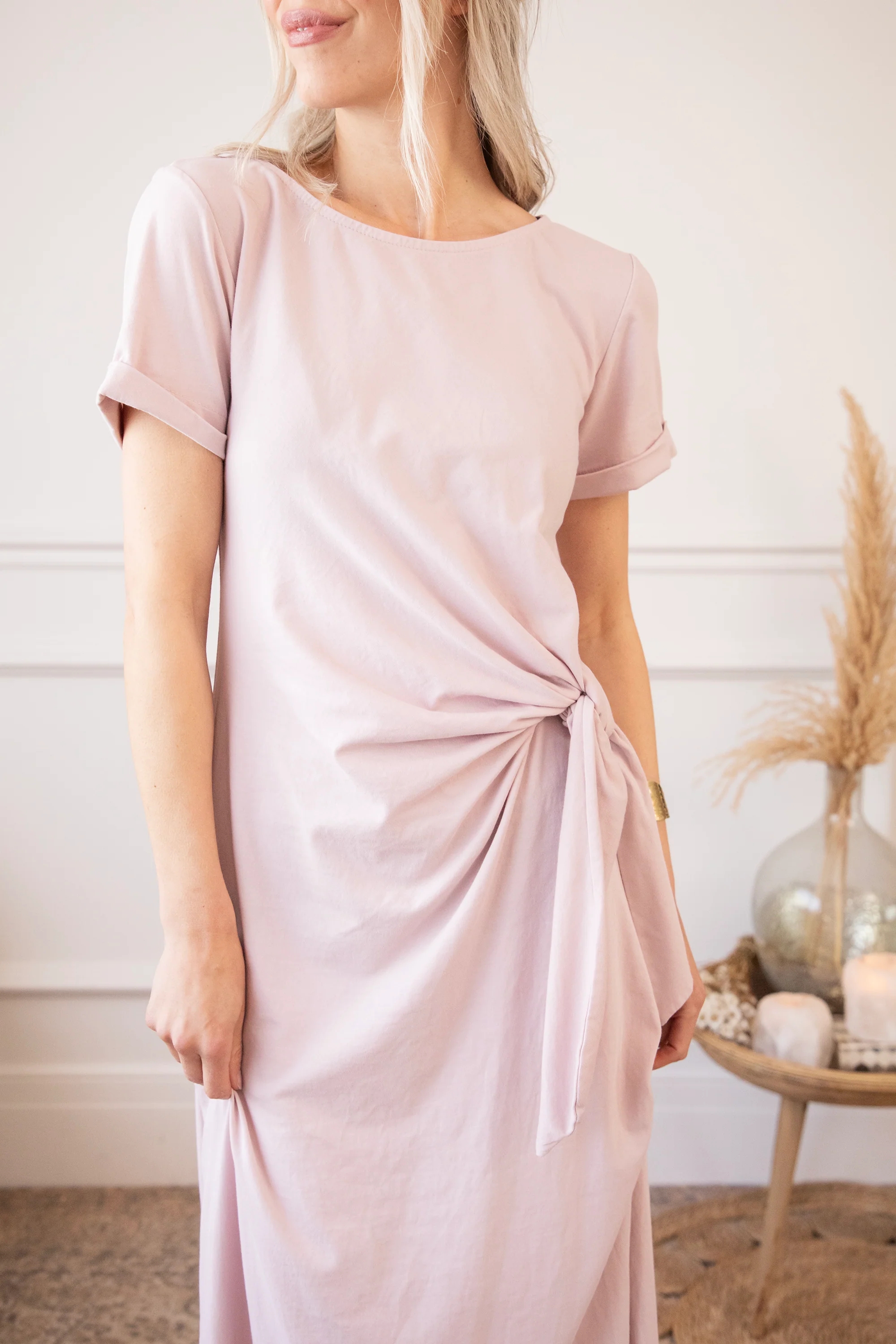 Katie Knot Soft Pink - Maxi Jurk - Image 4