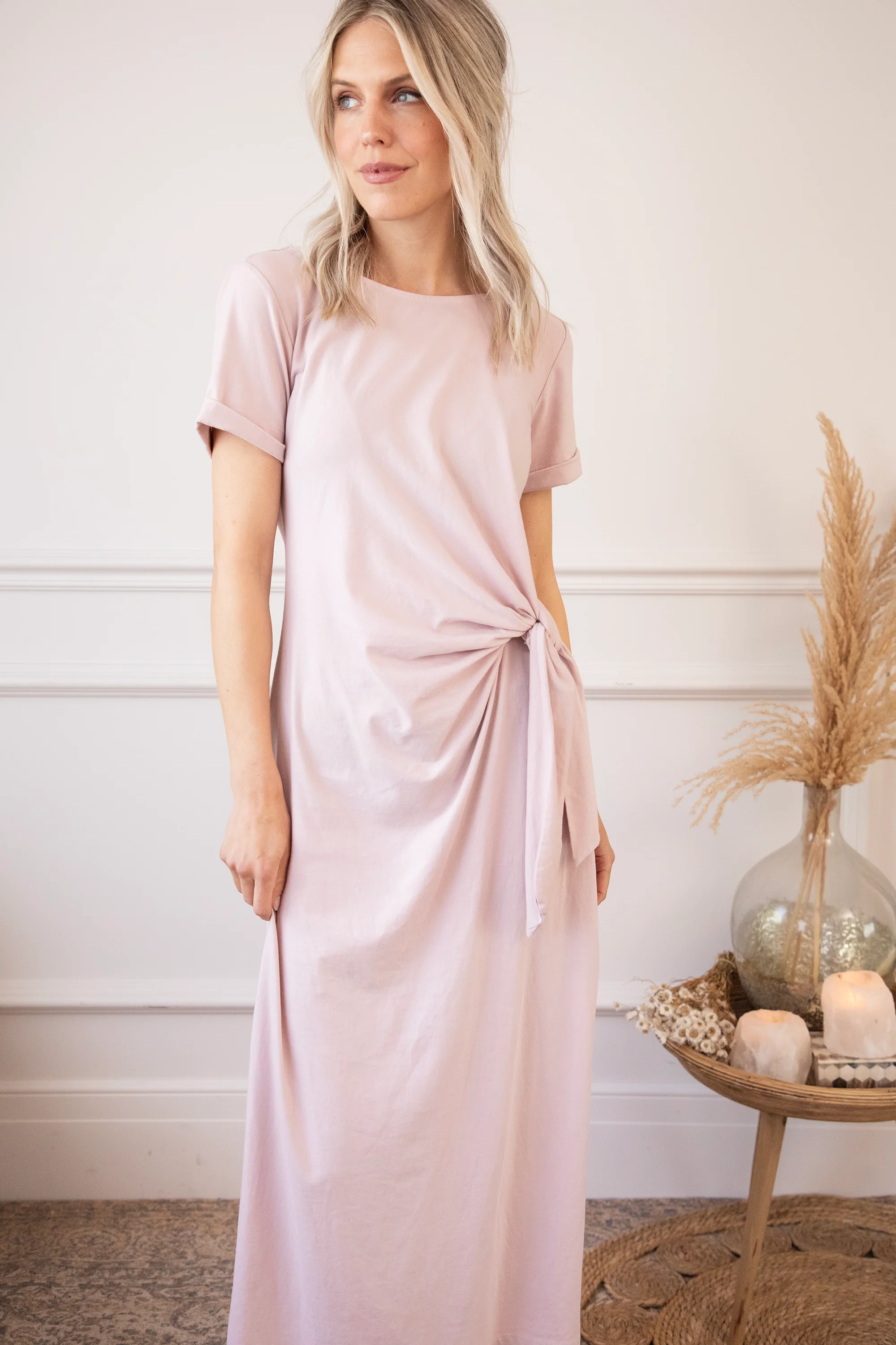 Katie Knot Soft Pink - Maxi Jurk - Image 7