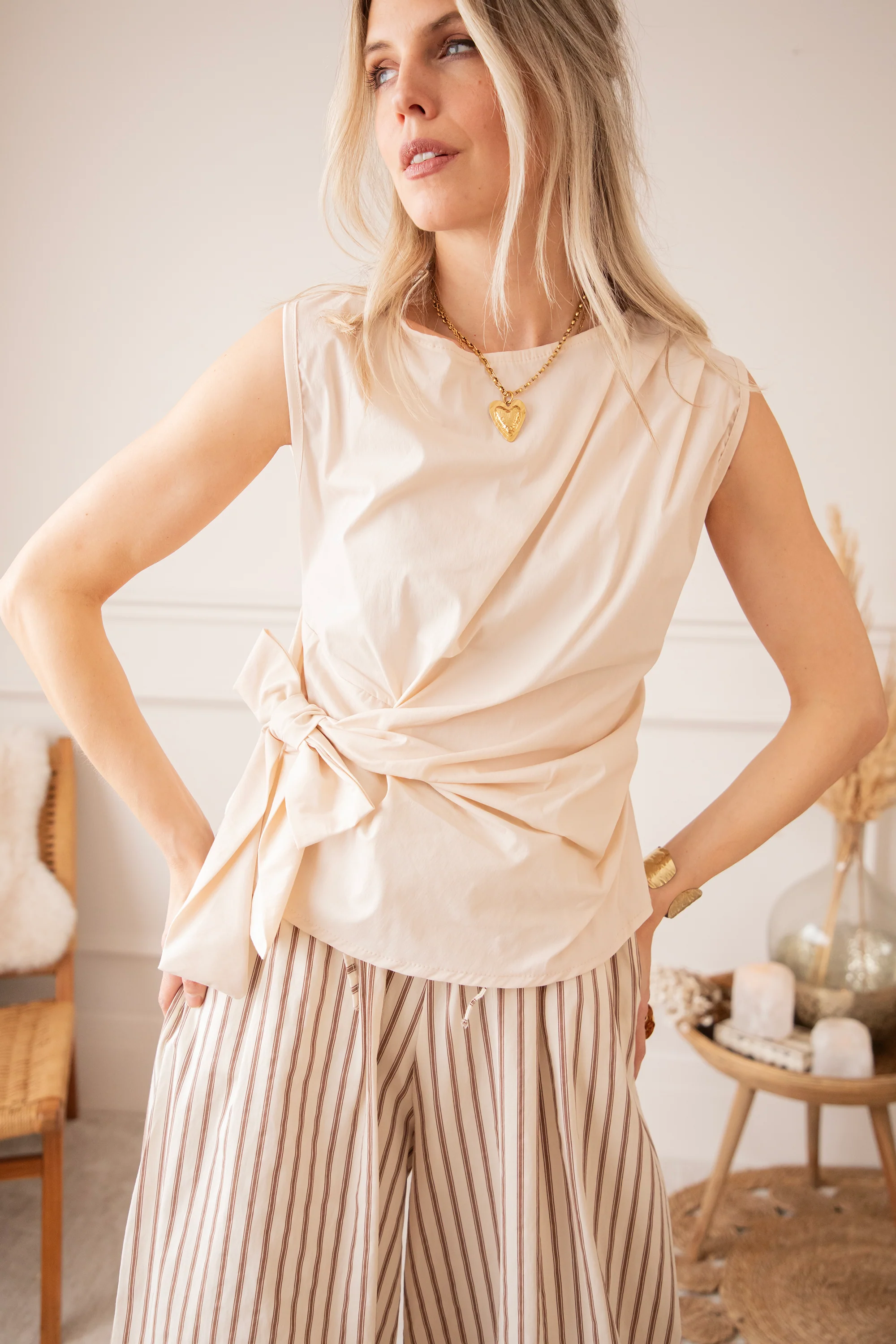 Let The Stripes Flow Beige/Brown - Broek - Image 10