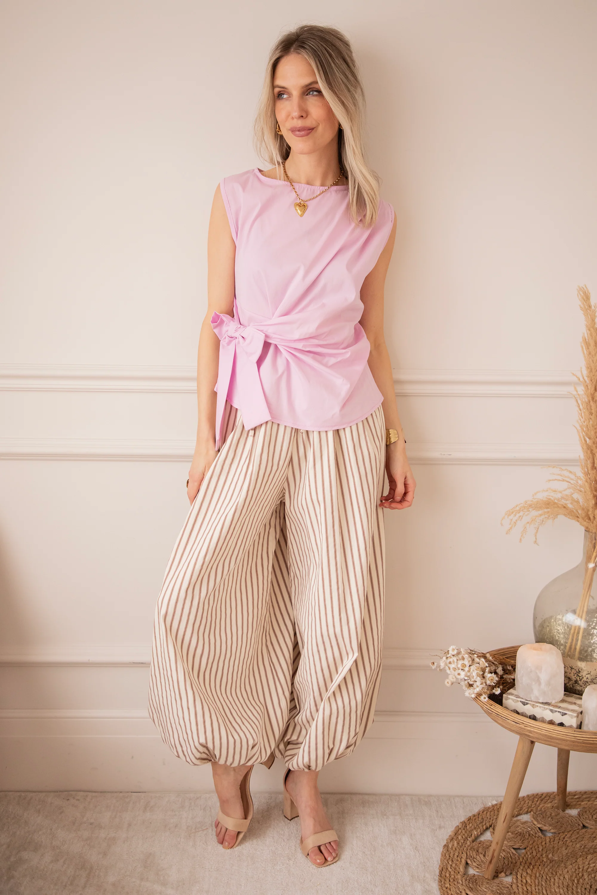 Let The Stripes Flow Beige/Brown - Broek - Image 14