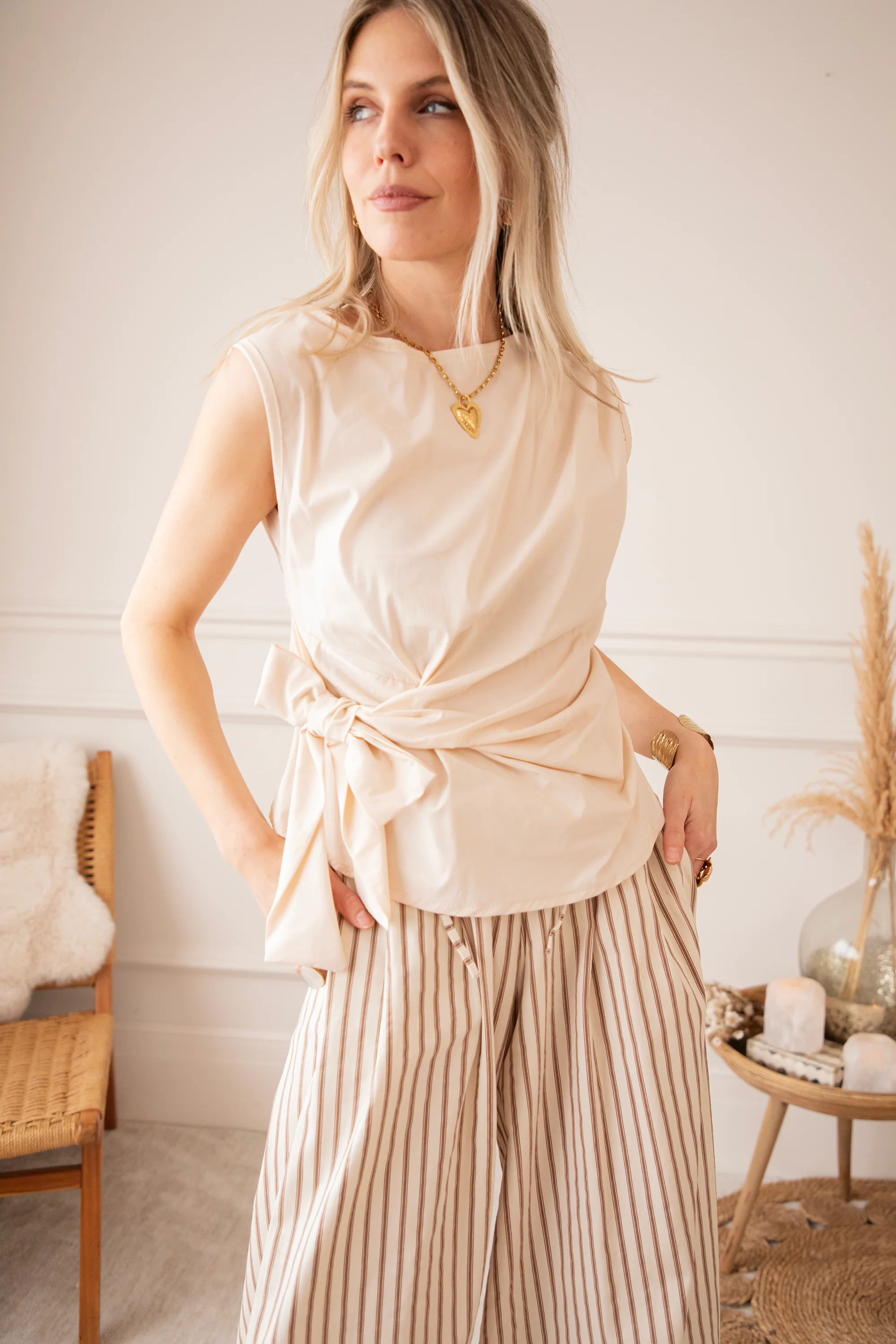 Let The Stripes Flow Beige/Brown - Broek - Image 9