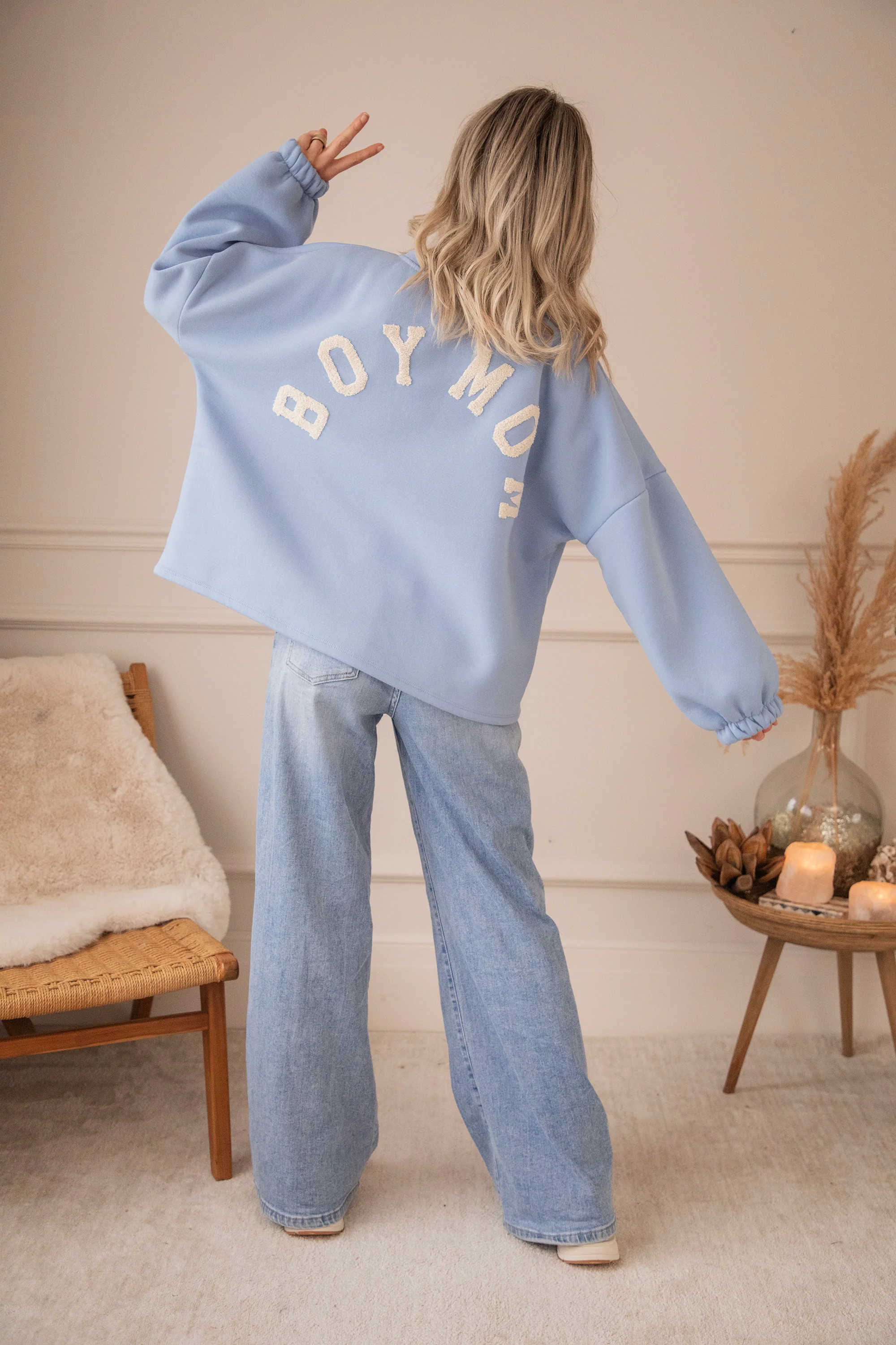 Lily Boy Mom Blue/Beige - Sweater - Image 7