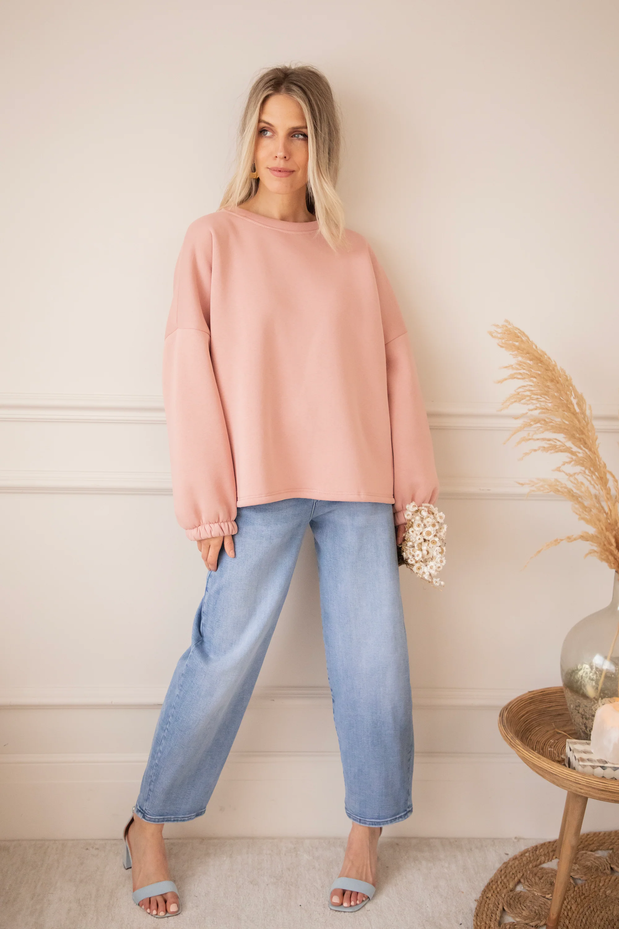 Lily Girl Mom Baby Pink/Beige - Sweater - Image 4
