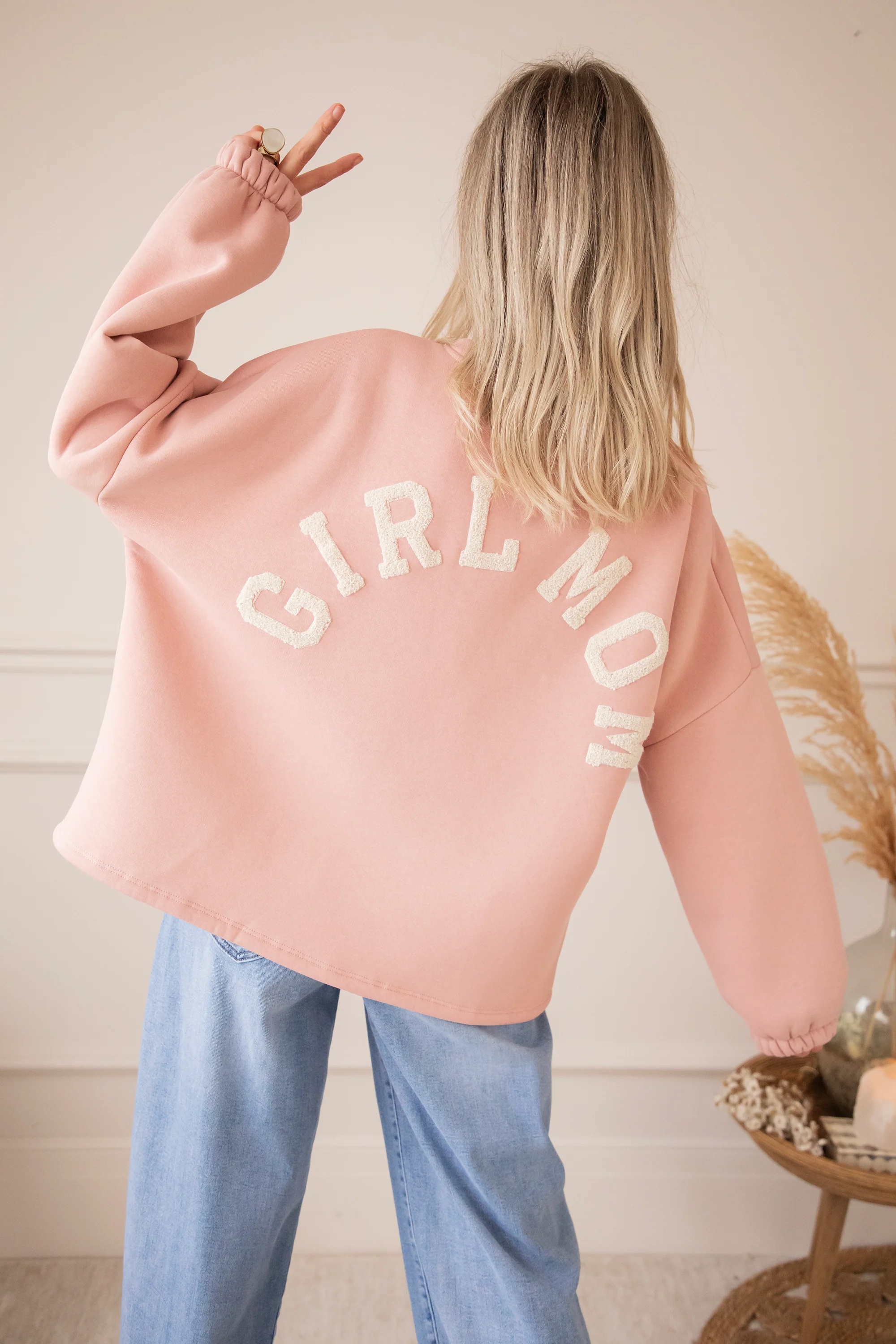 Lily Girl Mom Baby Pink/Beige - Sweater - Image 5