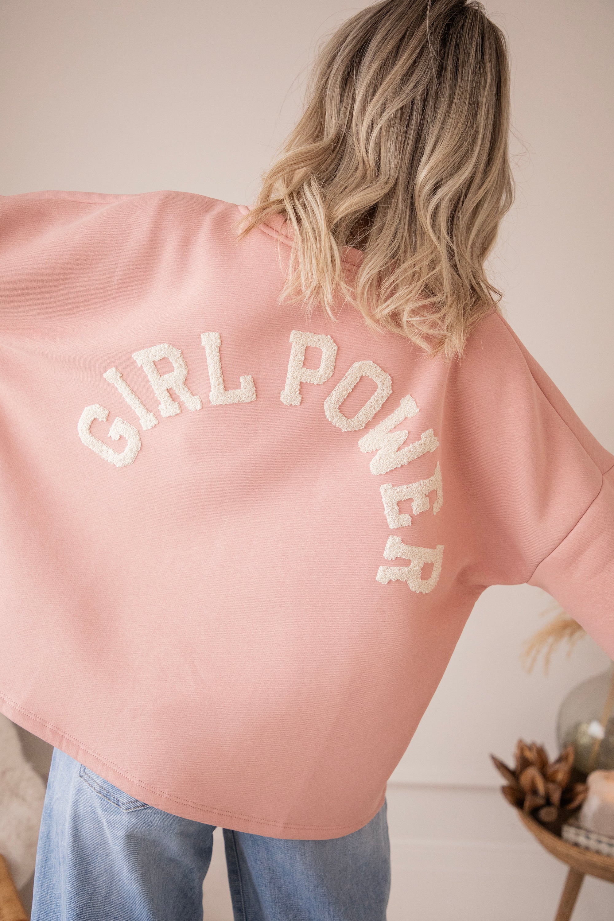 Lily Girl Power Baby Pink/Beige - Sweater - Image 4