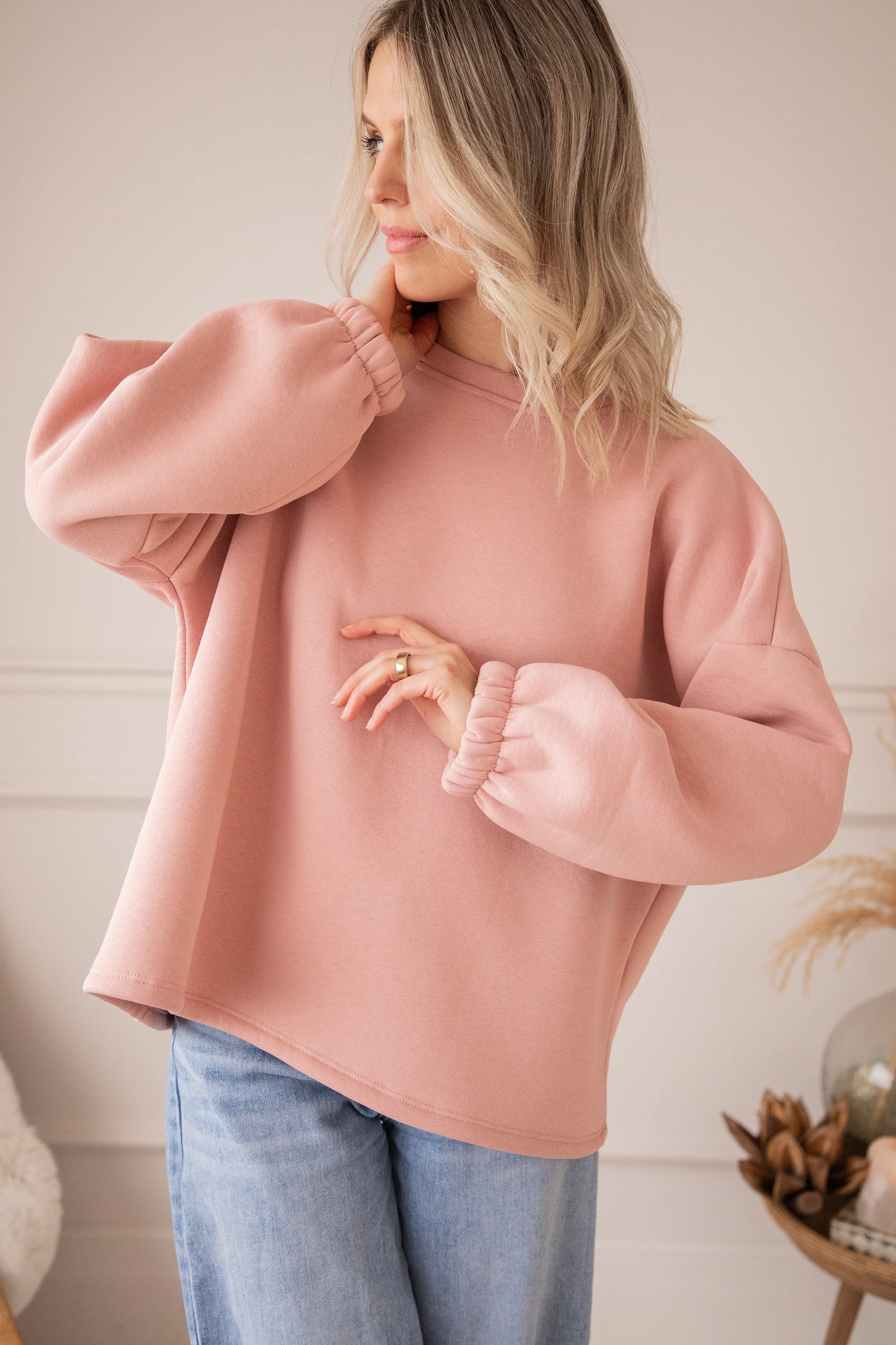 Lily Girl Power Baby Pink/Beige - Sweater - Image 6