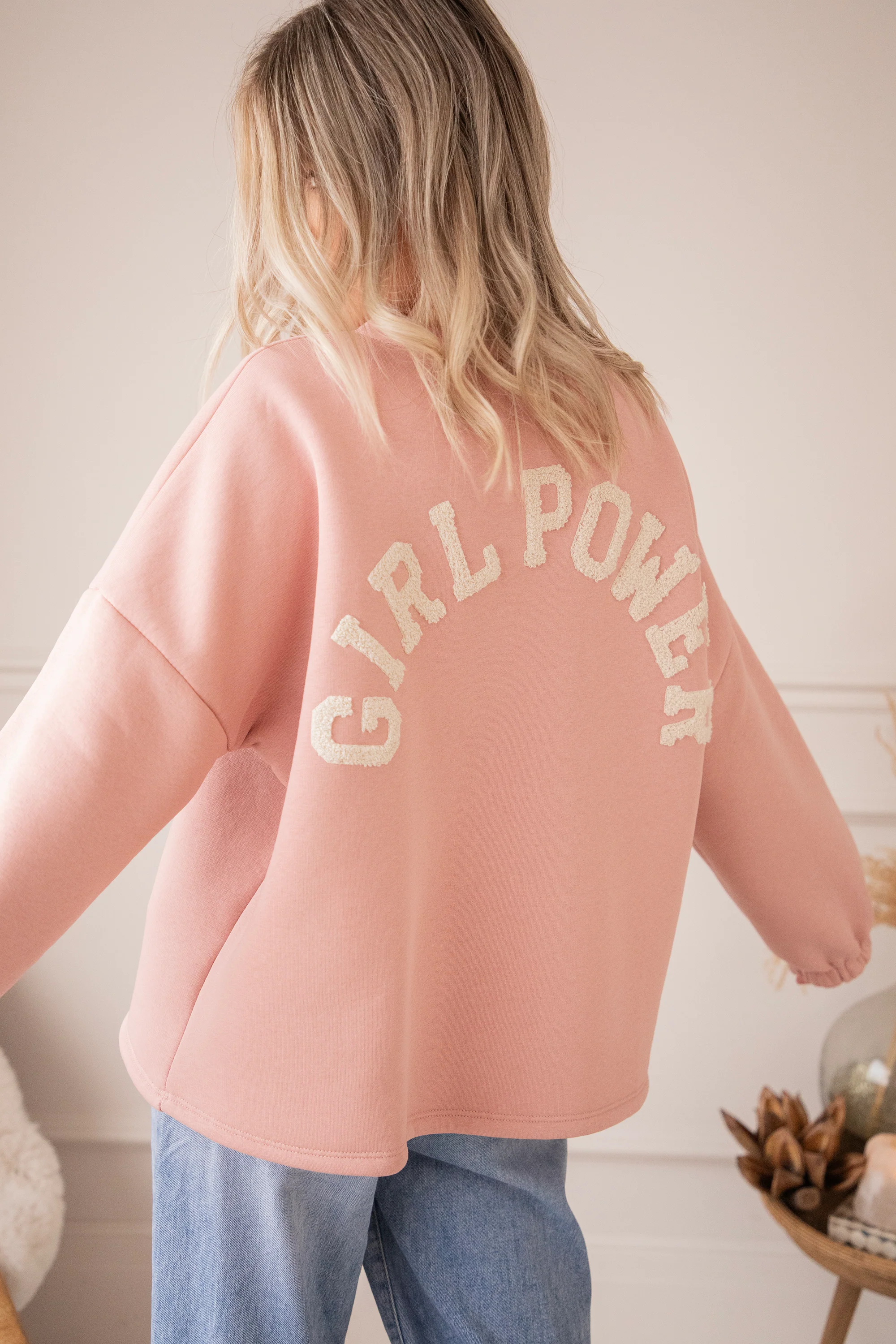 Lily Girl Power Baby Pink/Beige - Sweater - Image 7