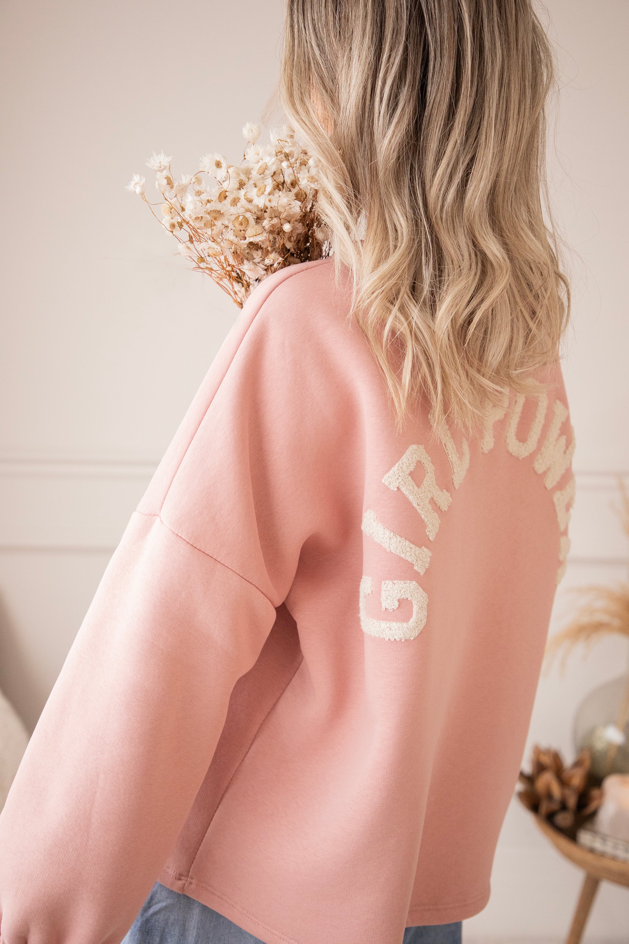 Lily Girl Power Baby Pink/Beige - Sweater - Image 8
