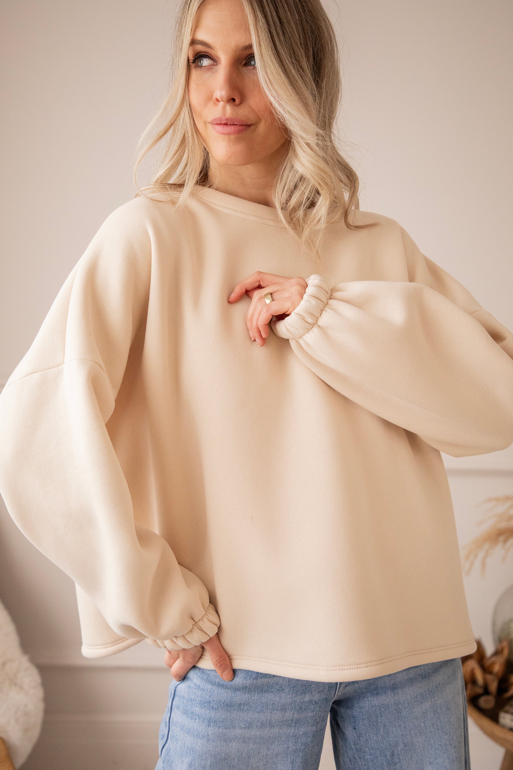 Lily Girl Power Beige/Fuchsia - Sweater - Image 7