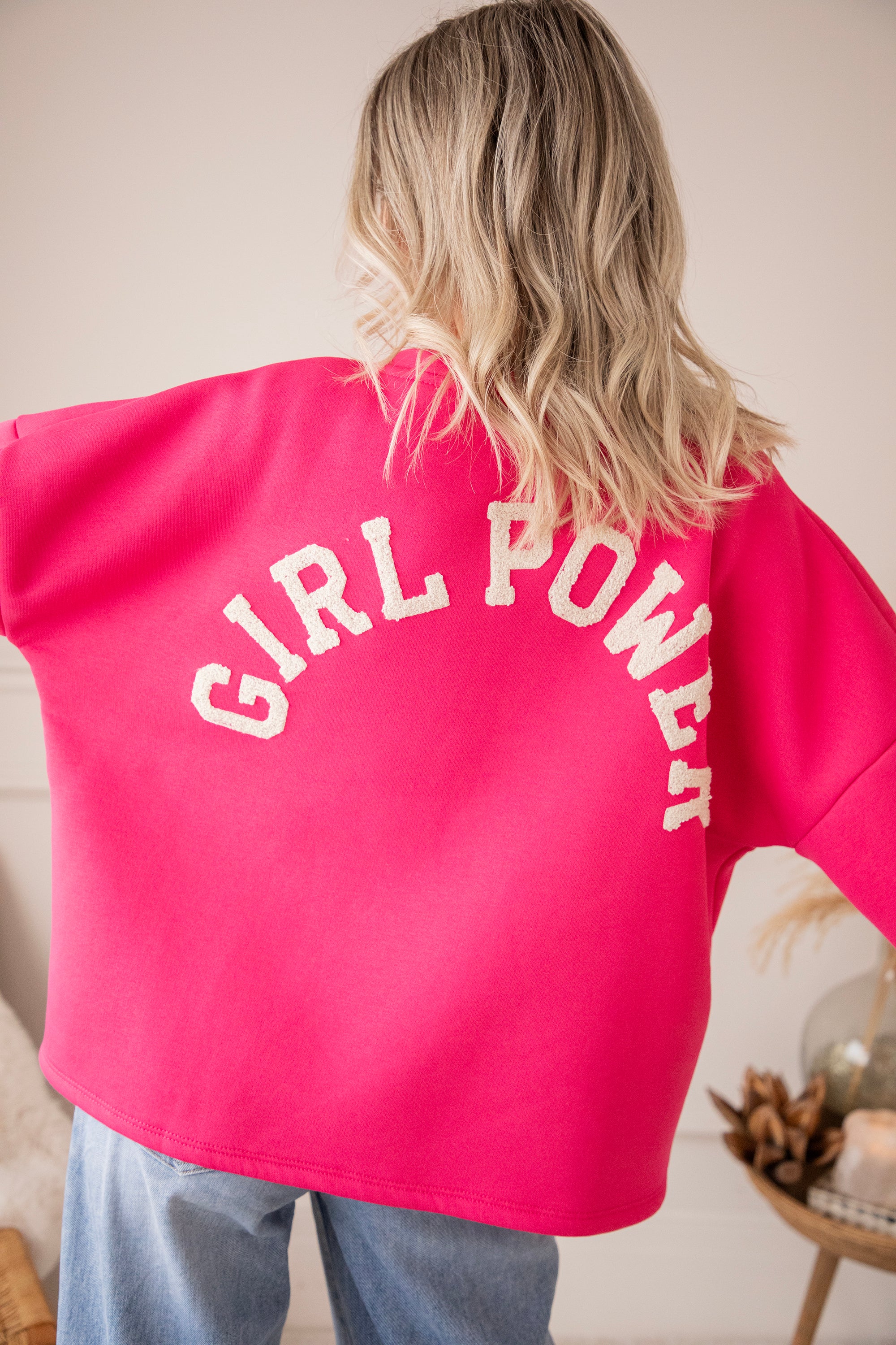 Lily Girl Power Fuchsia/Beige - Sweater - Image 10