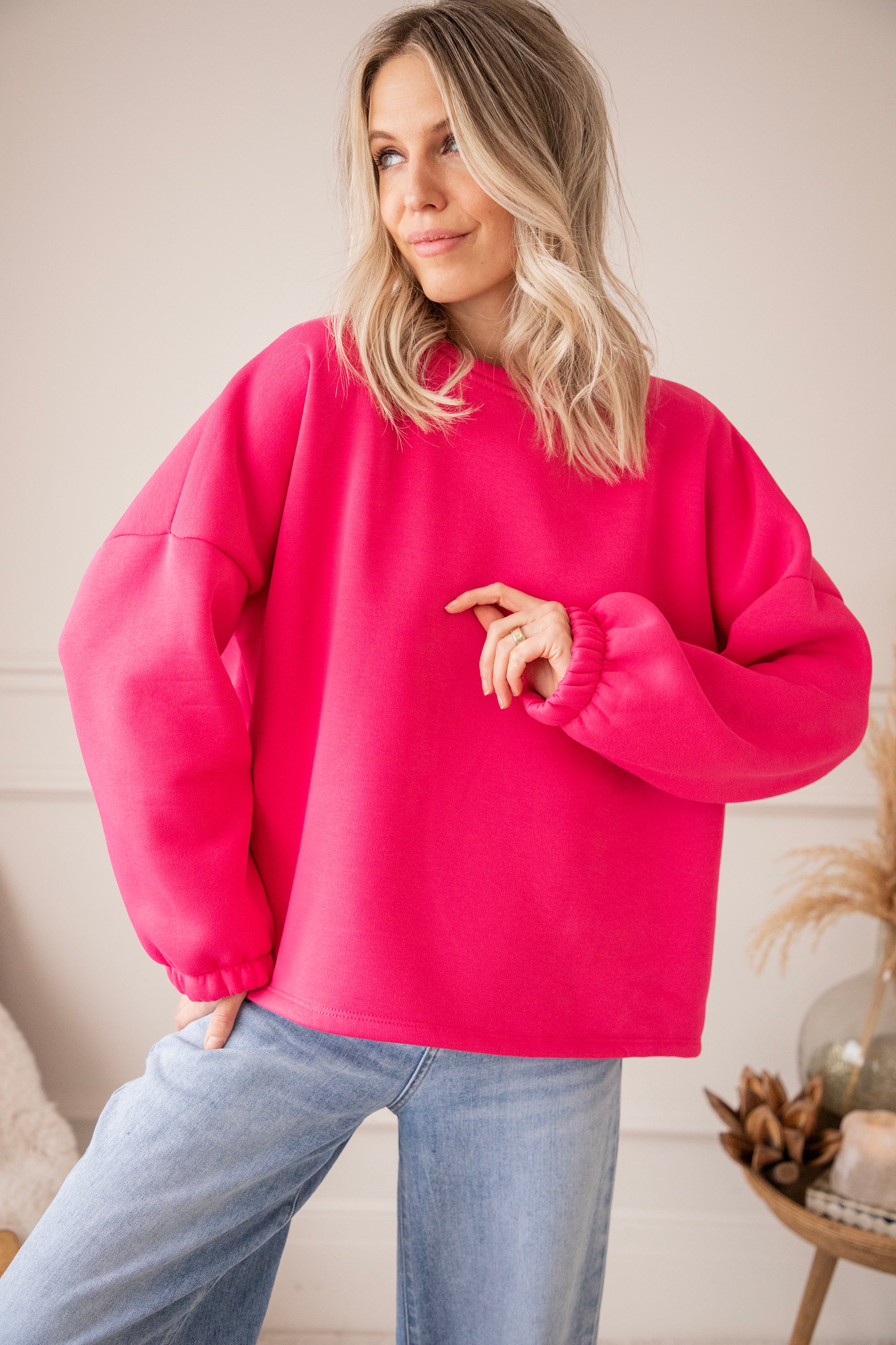 Lily Girl Power Fuchsia/Beige - Sweater - Image 12